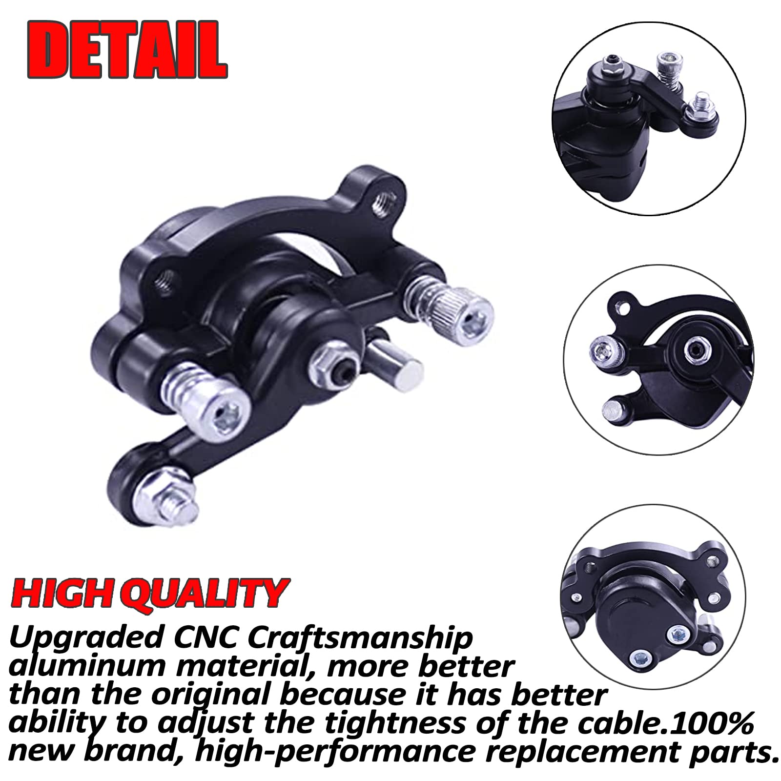 JOYYANGFANG Rear Disc Brake Caliper With Replaced Pad for MBX10 MBX11 80cc MM-B80 105cc MM-B105 CT100U CC100X Trail Mini Bike 47