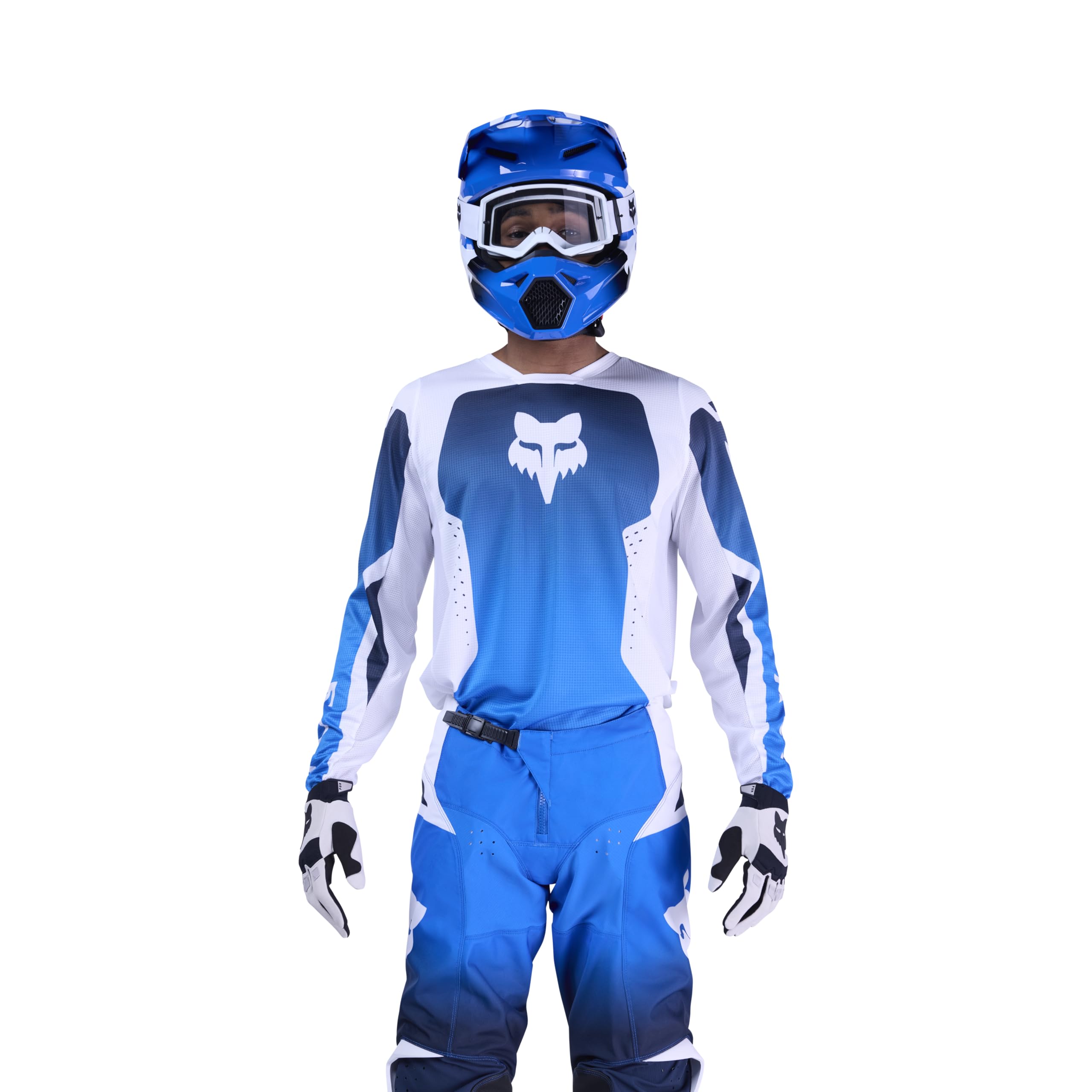 Fox Racing Mens 180 Shield Motocross Dirt Bike Jersey, Blue, X-Small