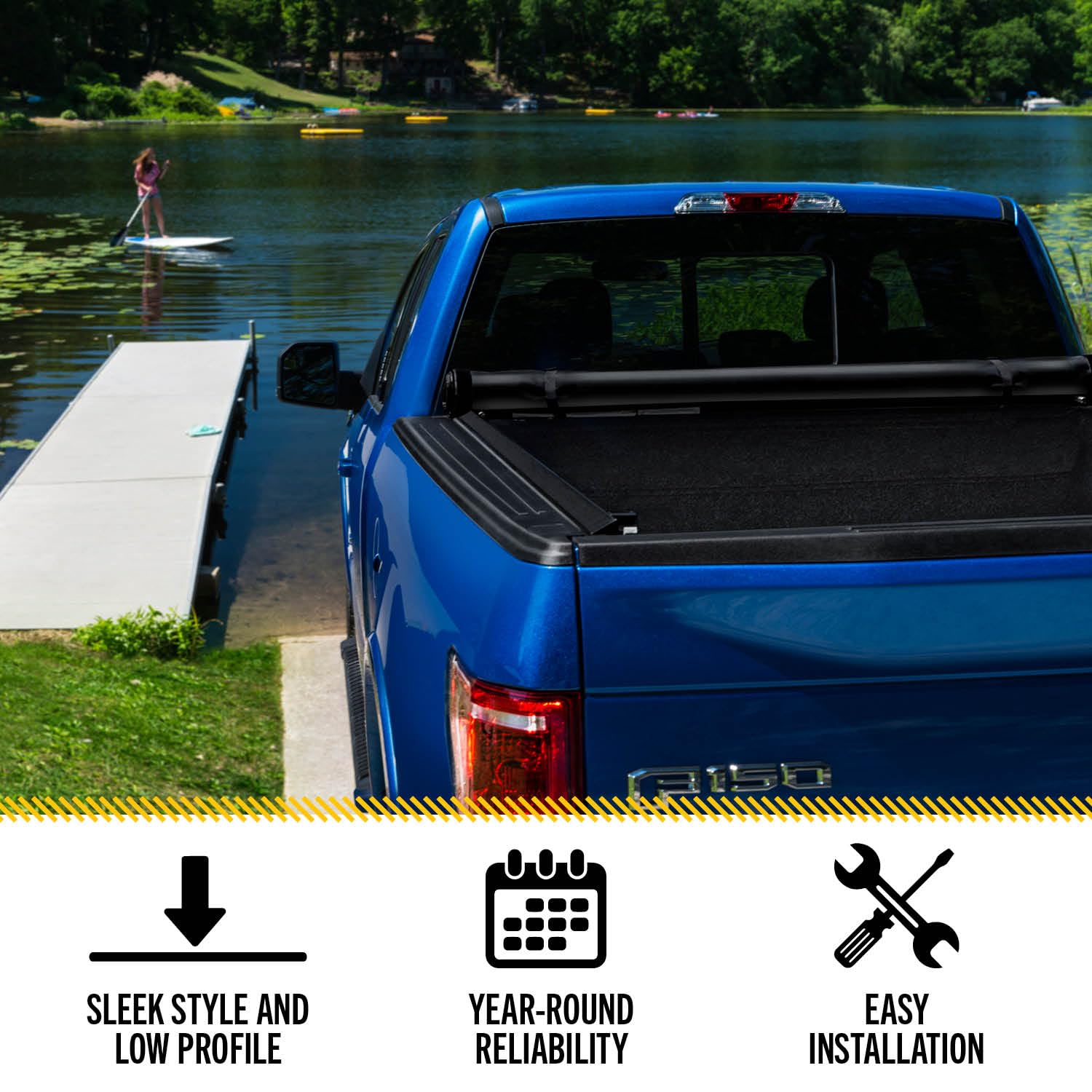 Realtruck Truxedo Lo Pro Soft Roll Up Truck Bed Tonneau Cover | 555901 | Fits 2005 - 2015 Toyota Tacoma 5' Bed (60.3)