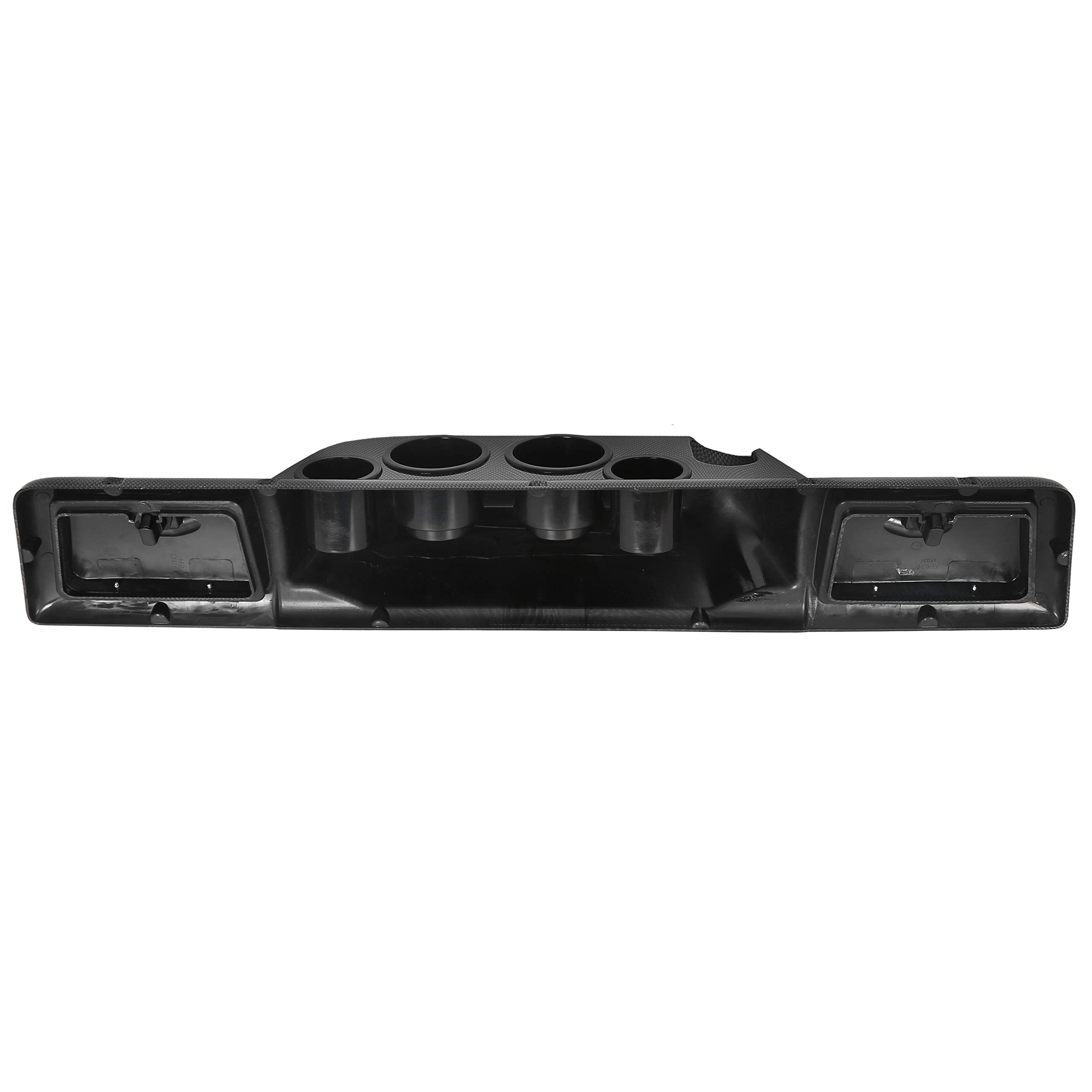 HECASA Dash Board Cover for 1982-Up Club Car DS Golf Cart, Large, Black, Carbon Fiber Style, Model CB-558, 4 Cup Holders
