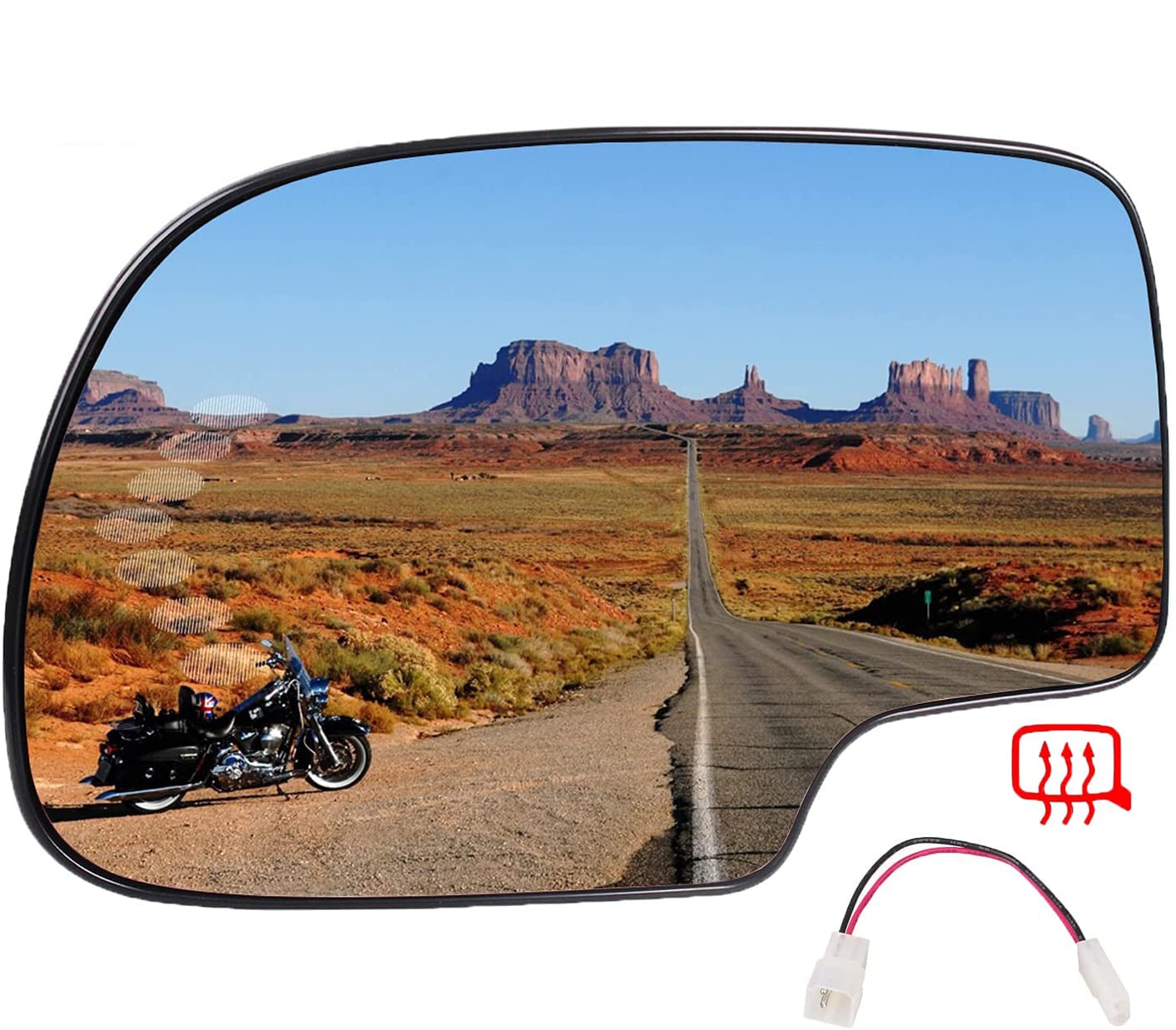 Nakuuly Driver Side Heated Mirror Glass Compatible with 2003-2007 Chevy Silverado Suburban Tahoe GMC Sierra Yukon 1500 Cadillac 