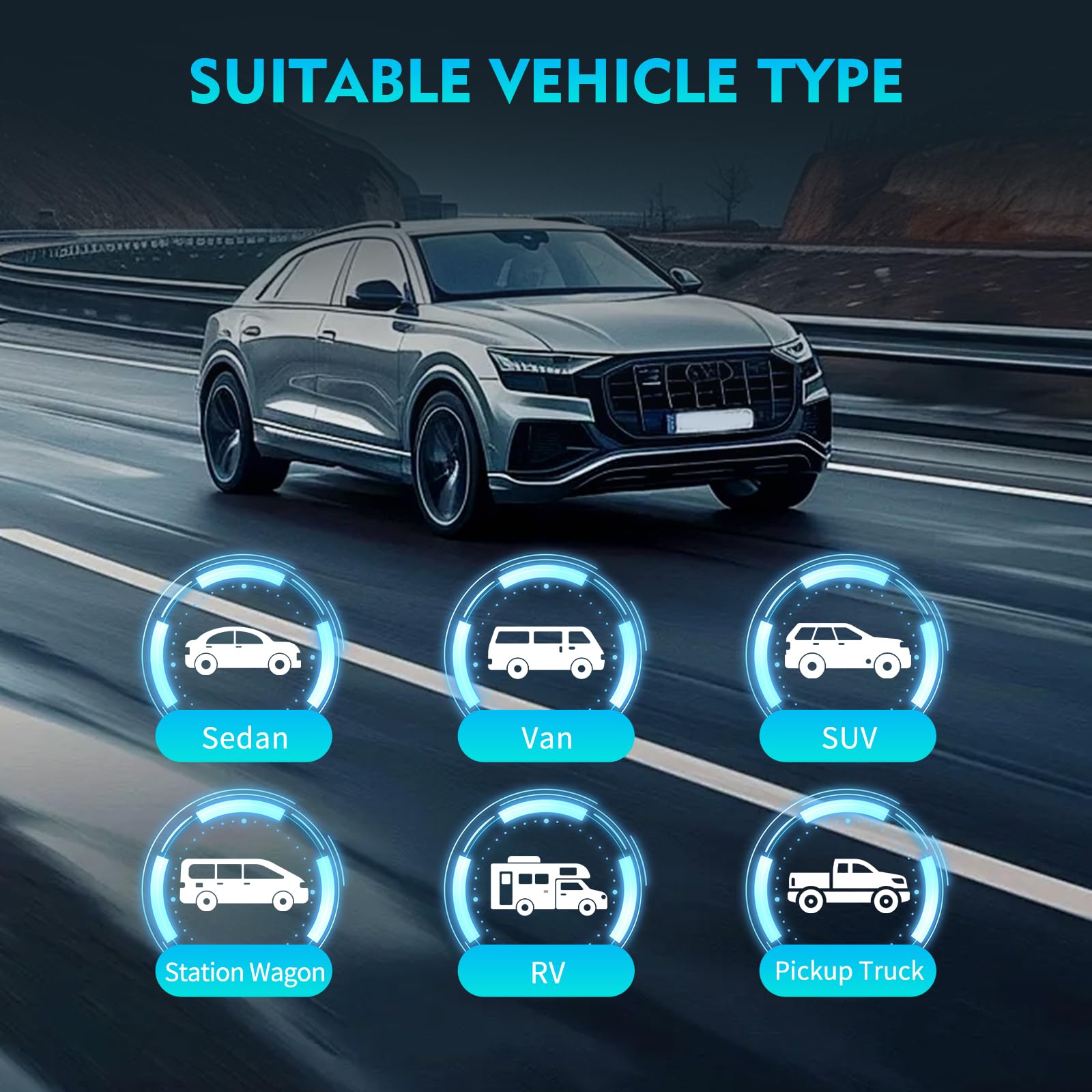 leepee Car Tire Pressure Monitoring System, Auto Security Alarm Systems Digital LCD Display Tyre Temperature Monitor USB/Solar T