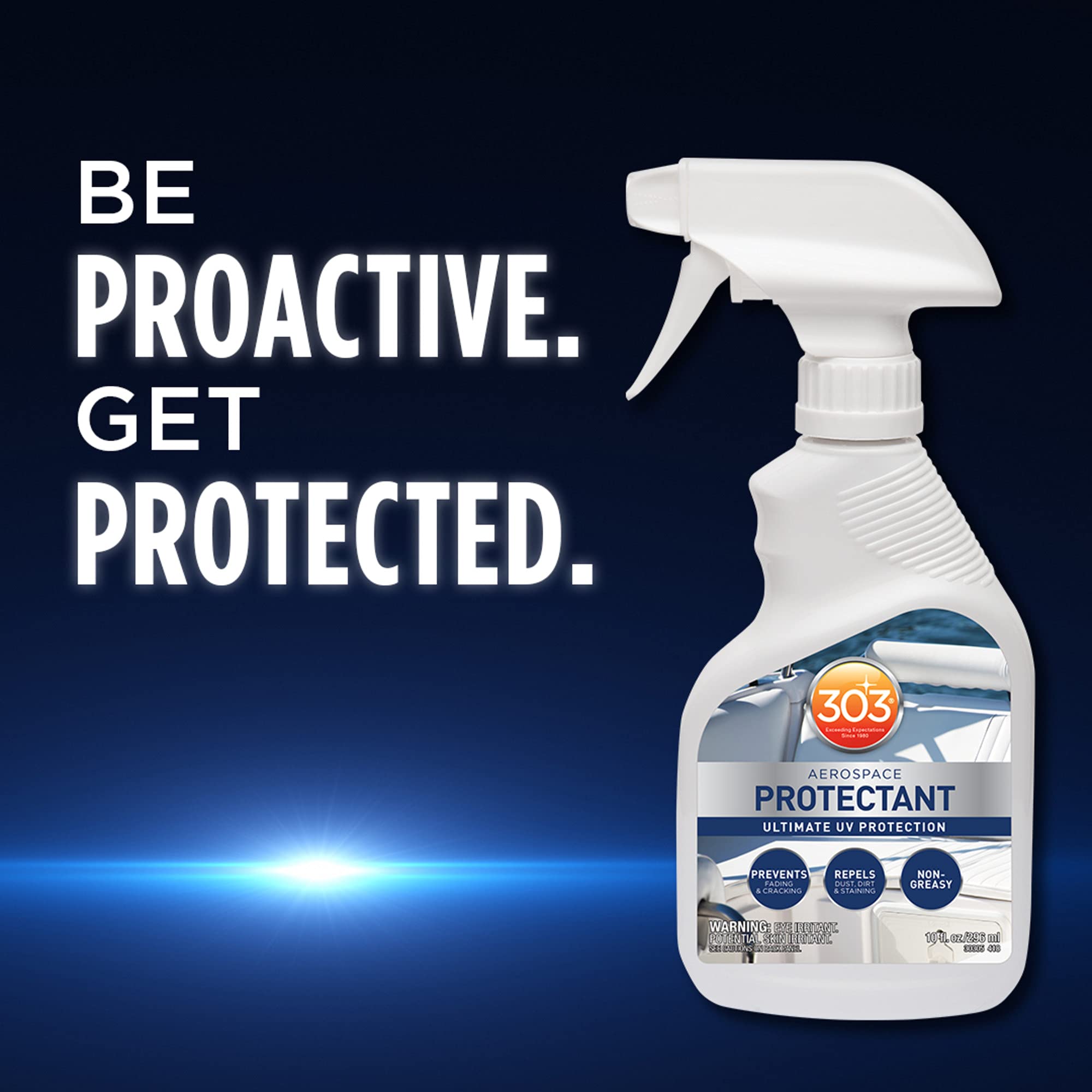 303 Products Marine Aerospace Protectant - UV Protection, Repels Dust & Stains, Smooth Matte Finish - 10 Fl Oz - Model 30305 - White