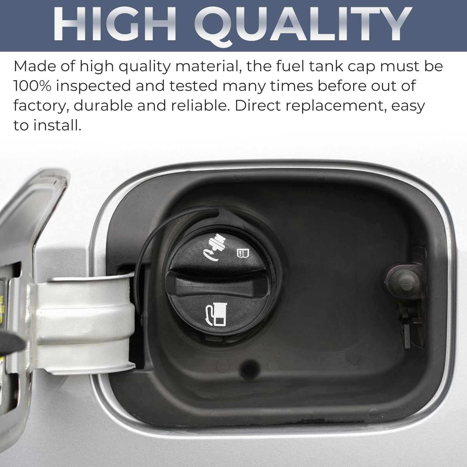 Gas Cap Fuel Cap For Chevrolet Gmc Cadillac, 1999-2003 Silverado/Sierra 1500 2500, 2000-2003 Yukon/Tahoe/Suburban 1500 2500, 200