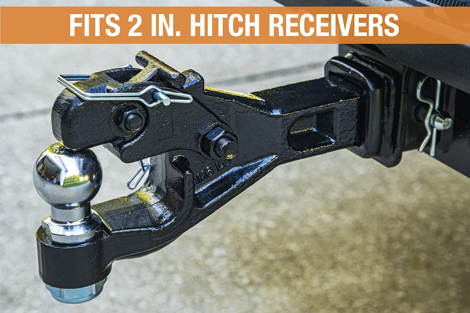 Buyers Products Rm62000 6-Ton Receiver Mount Combination Hitch With 2 Inch Ball , Black