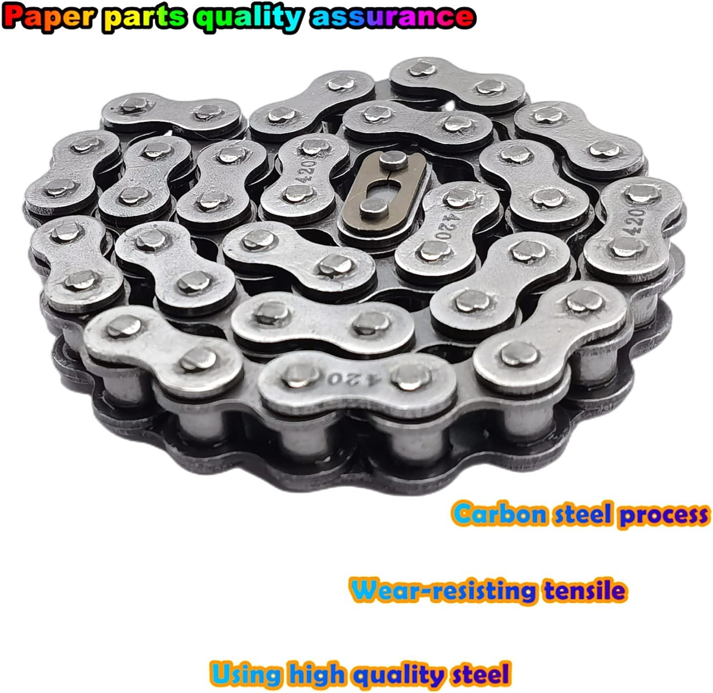 Front Jackshaft #420 Chain 42 Links fits Coleman CT200U CT200U-EX BT200X Mini Bike Chain MB200 MB165 Baja Warrior Heat Mini Baja