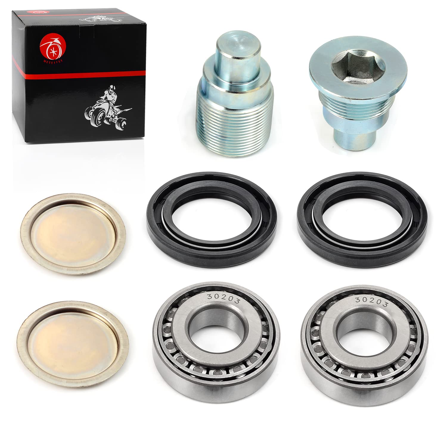 Swingarm Bearing Seal Bolt LOCK NUT & CAP Rebuild Kit For HONDA Recon 250 TRX250X TRX250EX TRX 250TE/TM Rancher 350 400 Fourtrax