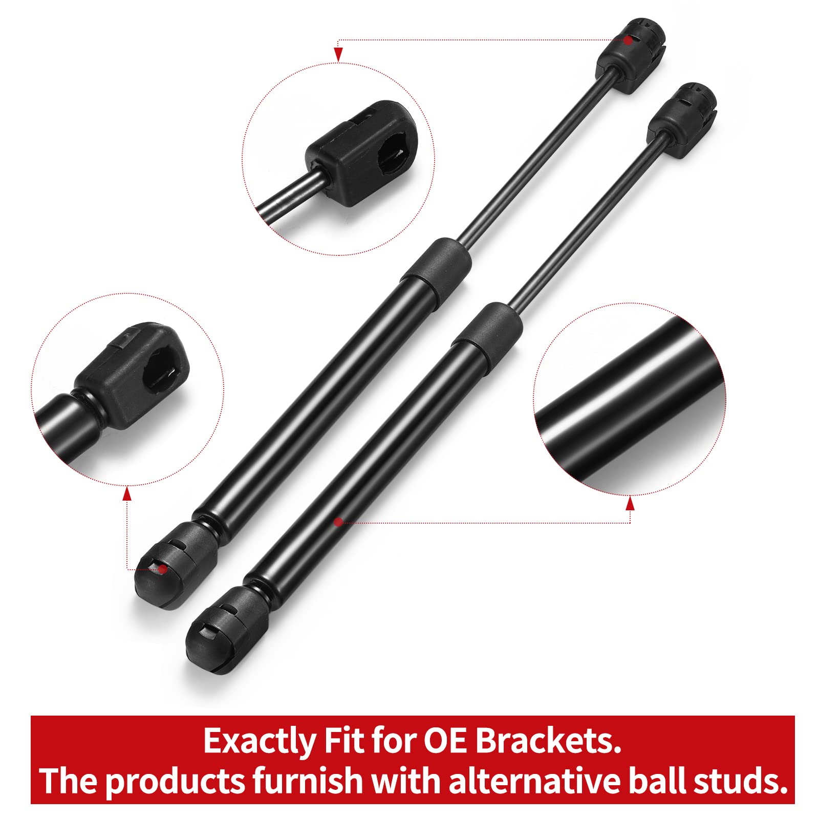 Bdfhyk C16-03795 12 Inch 24 Lbs Truck Camper Shell Gas Shocks Struts Lift Support Gas Spring For Truck Cap Window Leer Topper Camper Shell Tool Box Chest C1603795