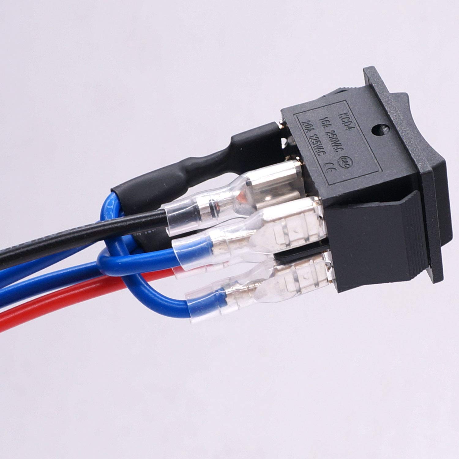 Weideer 12V Momentary Rocker Toggle Switch, 6 Pin (ON)-Off-(ON), CA-KCD2-223-JT-X, Not Waterproof, A-Momentary with