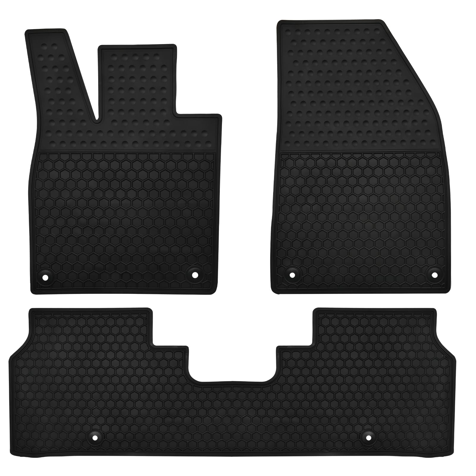 Matericuo Car Floor Mats Custom Fit For Volkswagen Vw Id.4 2021-2025 Black Rubber Auto Liner Mats All Weather Protection Heavy D