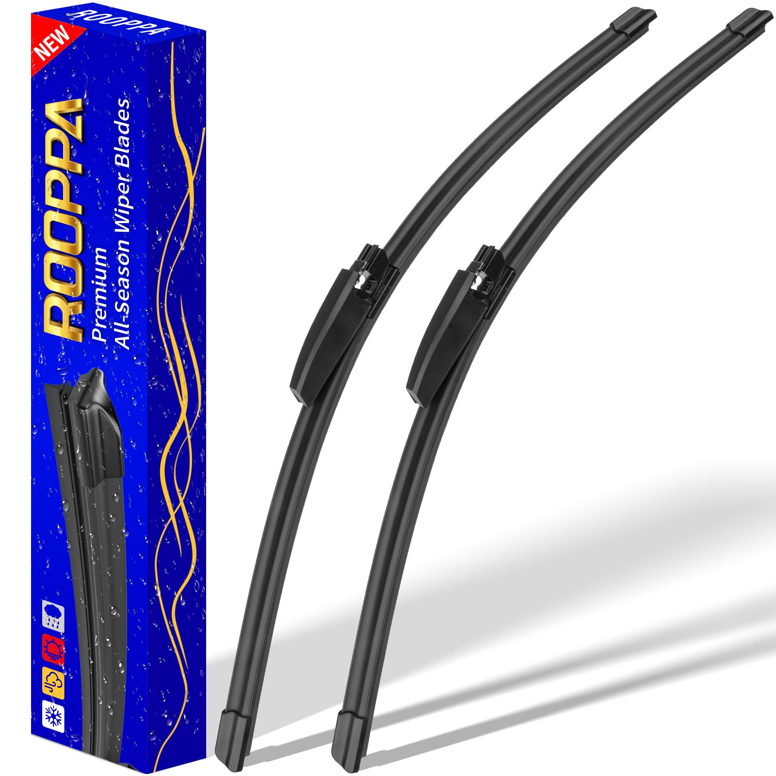 2 Wipers Replacement For 2002-2008 Audi A4 S4 Rs4 A6 S6 Audi Allroad, Windshield Wiper Blades Original Equipment Replacement - 22'/22' (Set Of 2)
