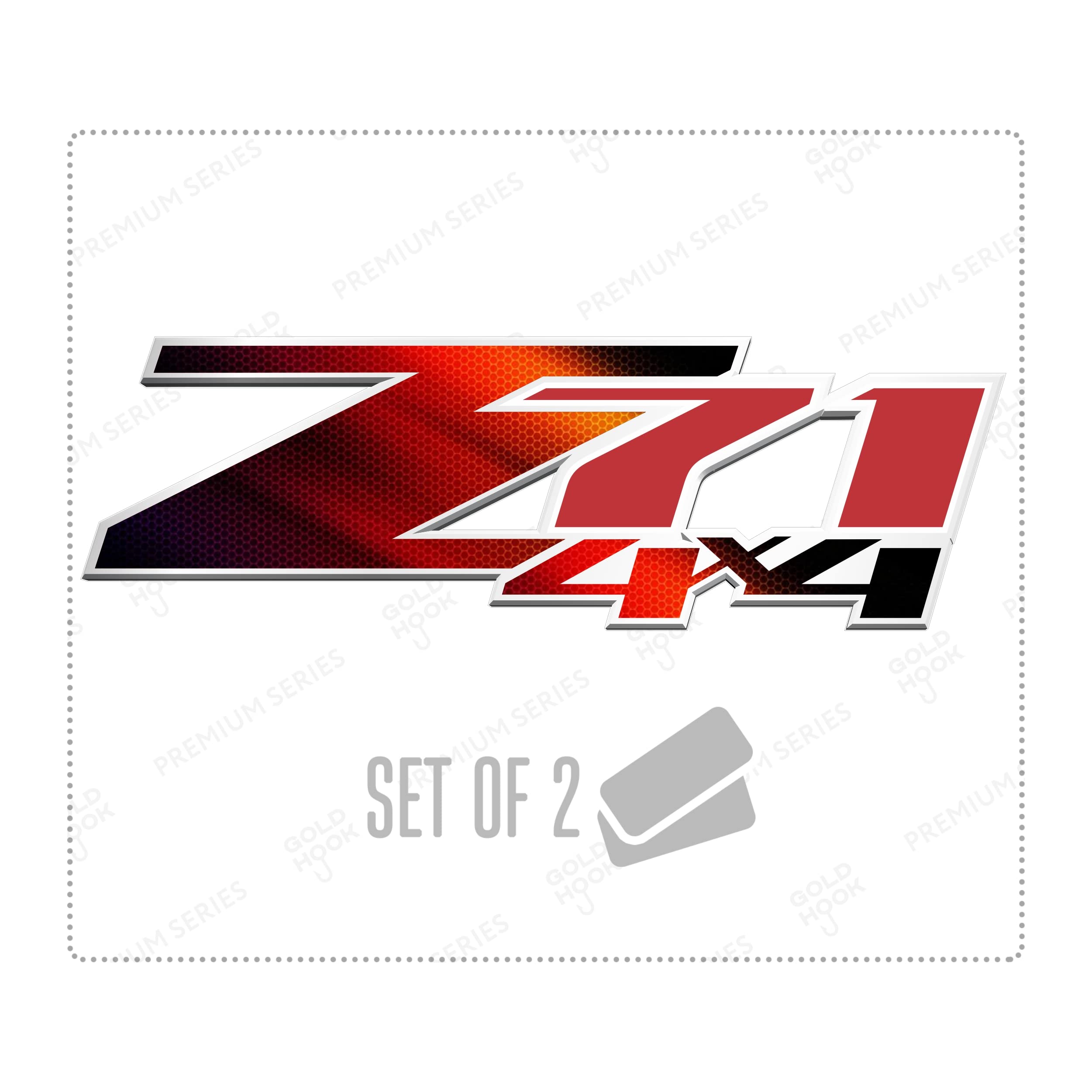 Z71 Decal Silverado Stickers Chevy Road Emblem Hd Replacement Side Truck Premium Series (Metallic Finish)