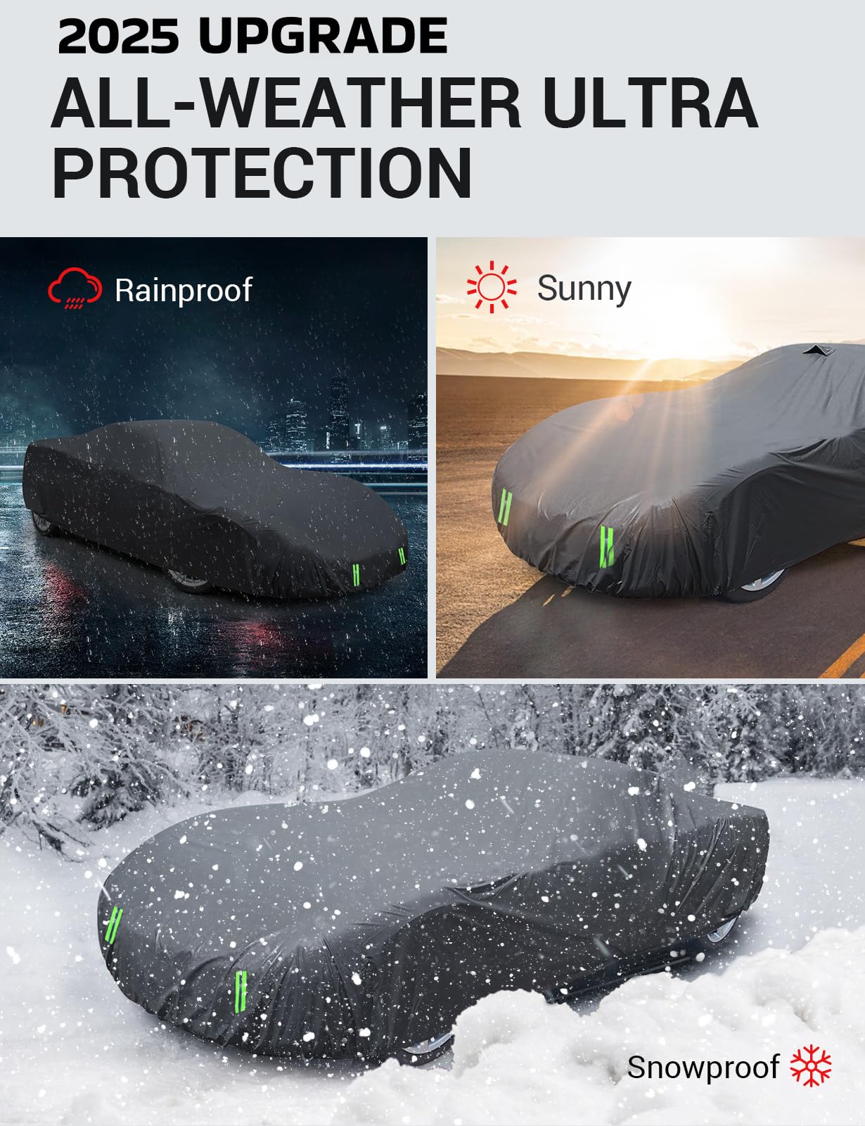 Proadsy 2025 Upgrade Car Cover Compatible With C5 Corvette 1997-2004 Windproof All Weather Waterproof Sun Rain Uv Dust Snow Prot
