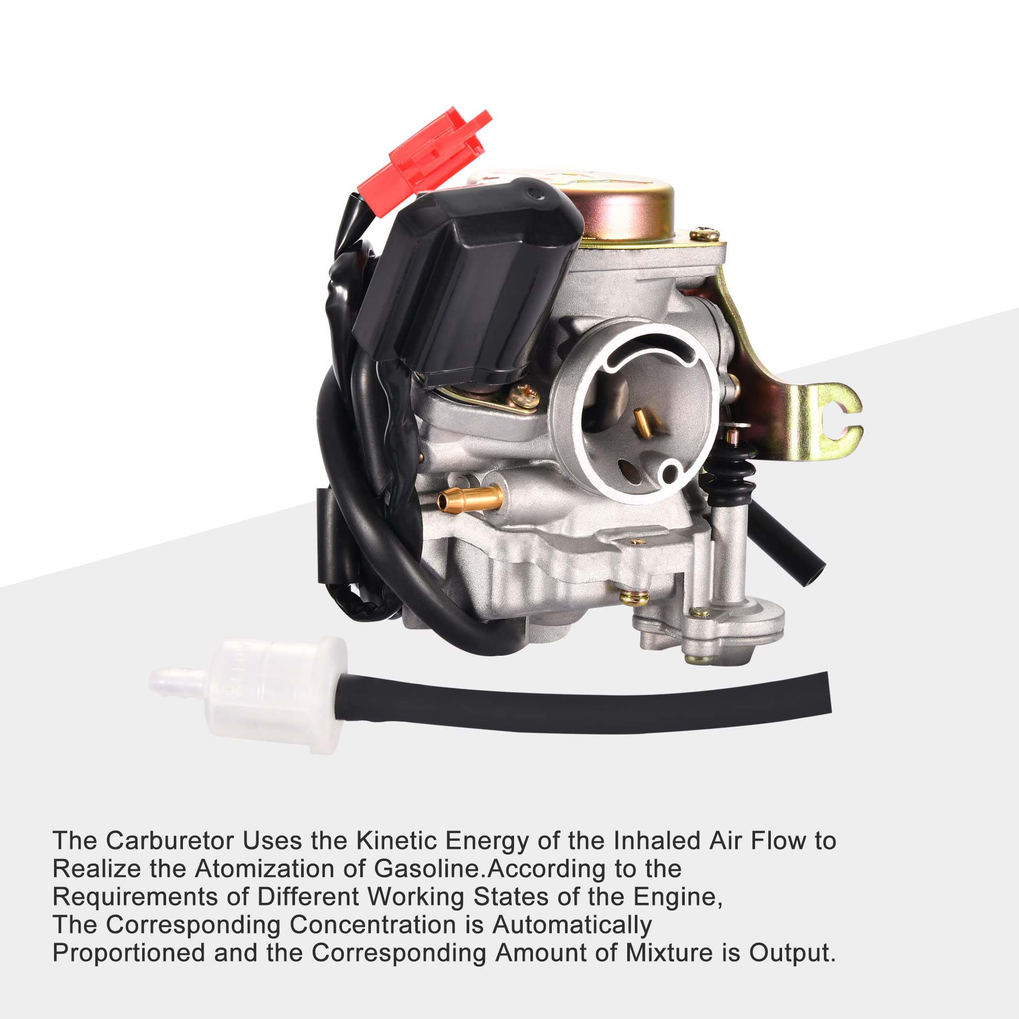 GOOFIT PD18 18mm Carburetor for 4 Stroke GY6 49cc 50cc Chinese Scooter 139QMB Moped Replacement for Taotao Kymco Scooter Jonway
