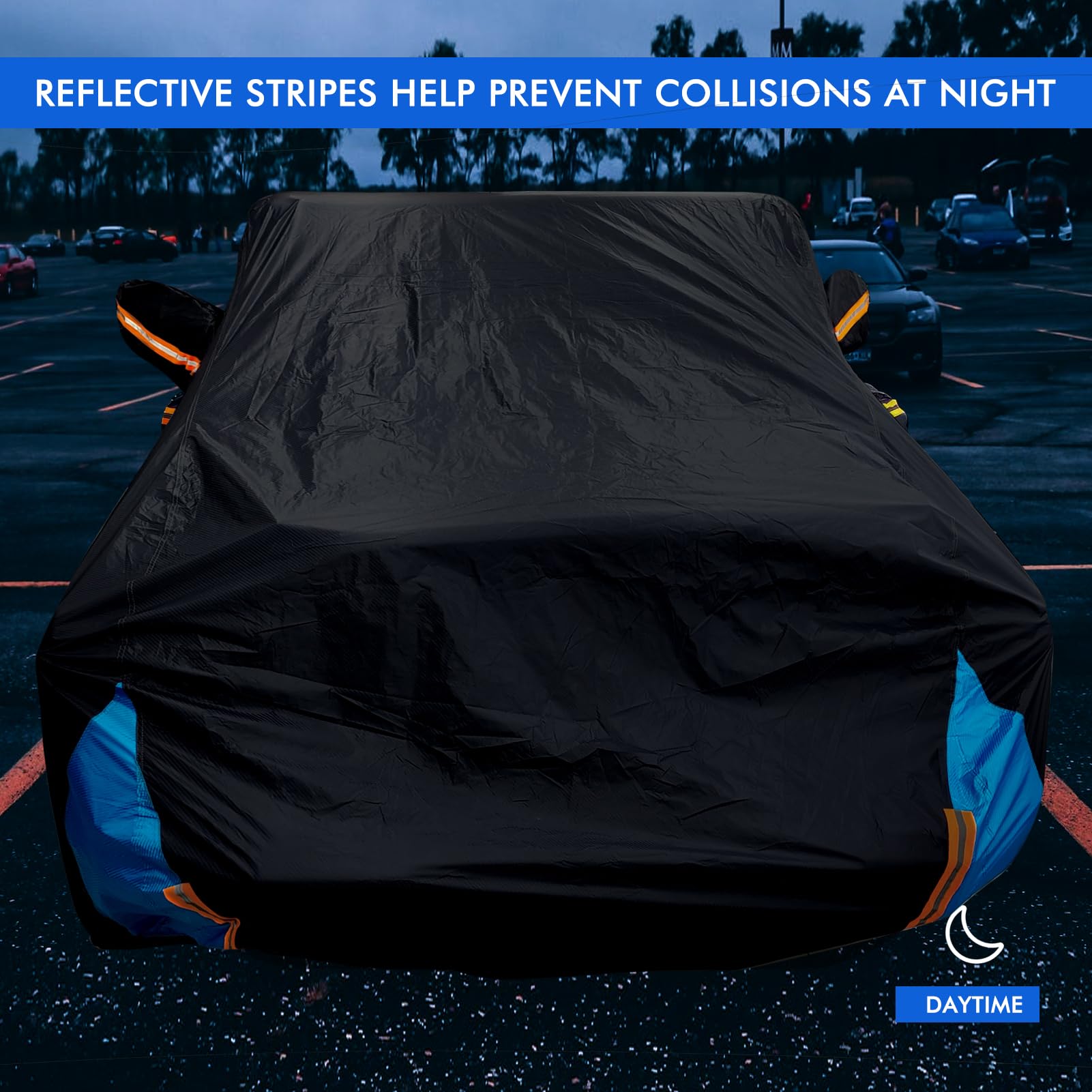 Car Cover Waterproof 4 Door, All Weather For Automobiles, Outdoor Full Exterior Cover Rain Sun Uv Snowproof Protection With Zipp