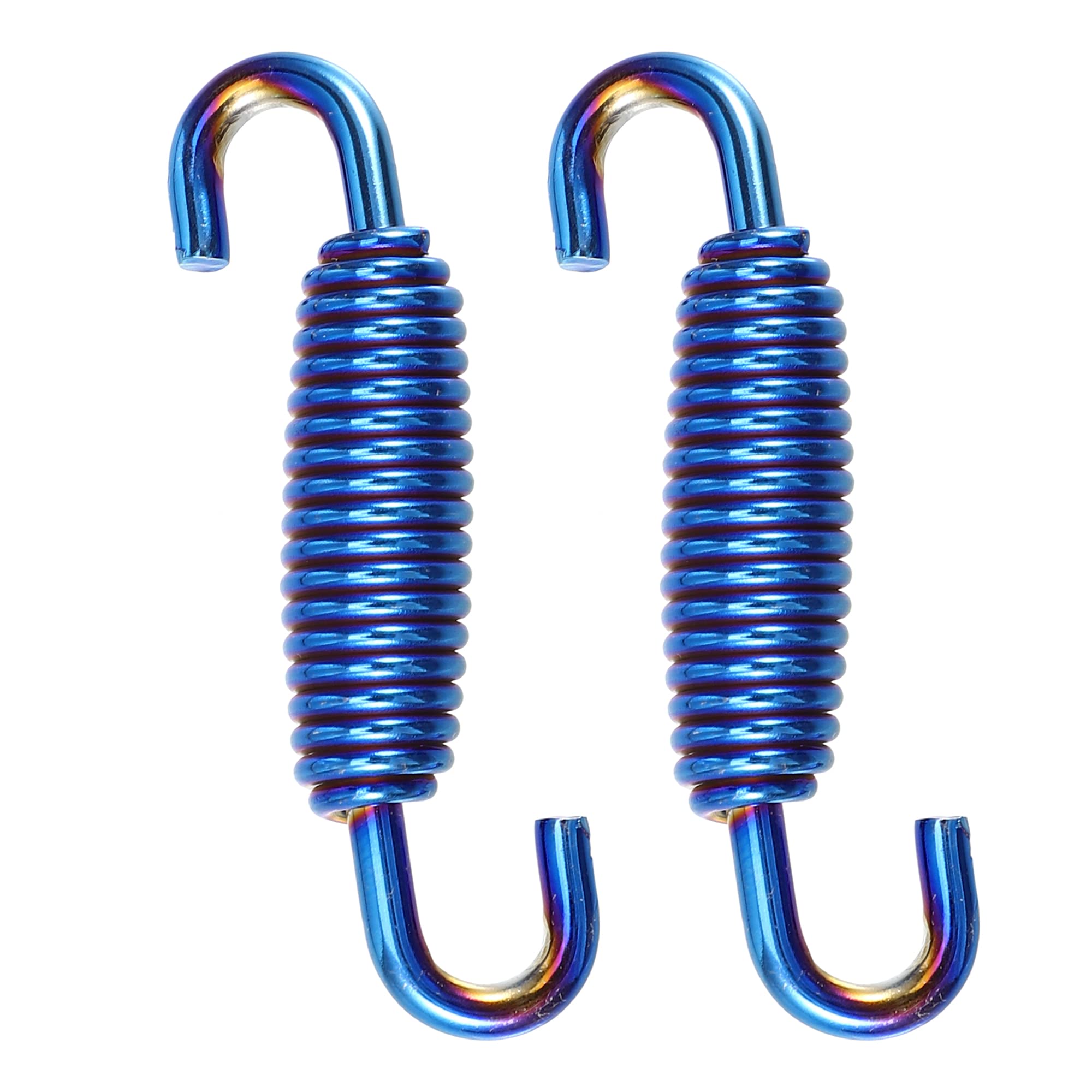 X AUTOHAUX 2 Pcs Motorcycles Universal Exhaust Pipe Spring 55mm 2.17'' Stainless Steel Exhaust Pipe Spring Hook Modified Accesso