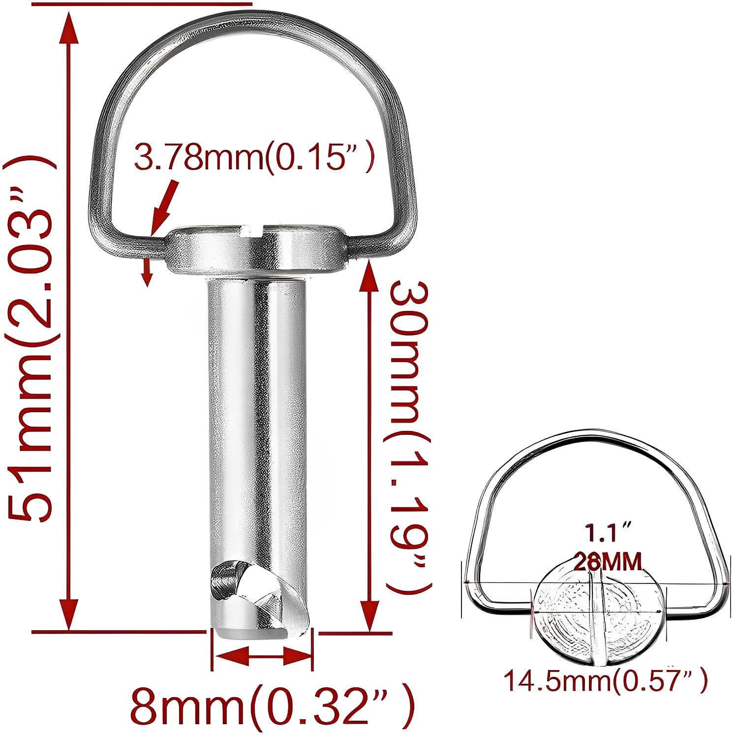 LangPu Fastener-1/4 Turn with Washers/Harley Saddlebag Mounting Pin Bolts/Motorcycle Saddle Bag Fasteners Pins Fits for Harley T
