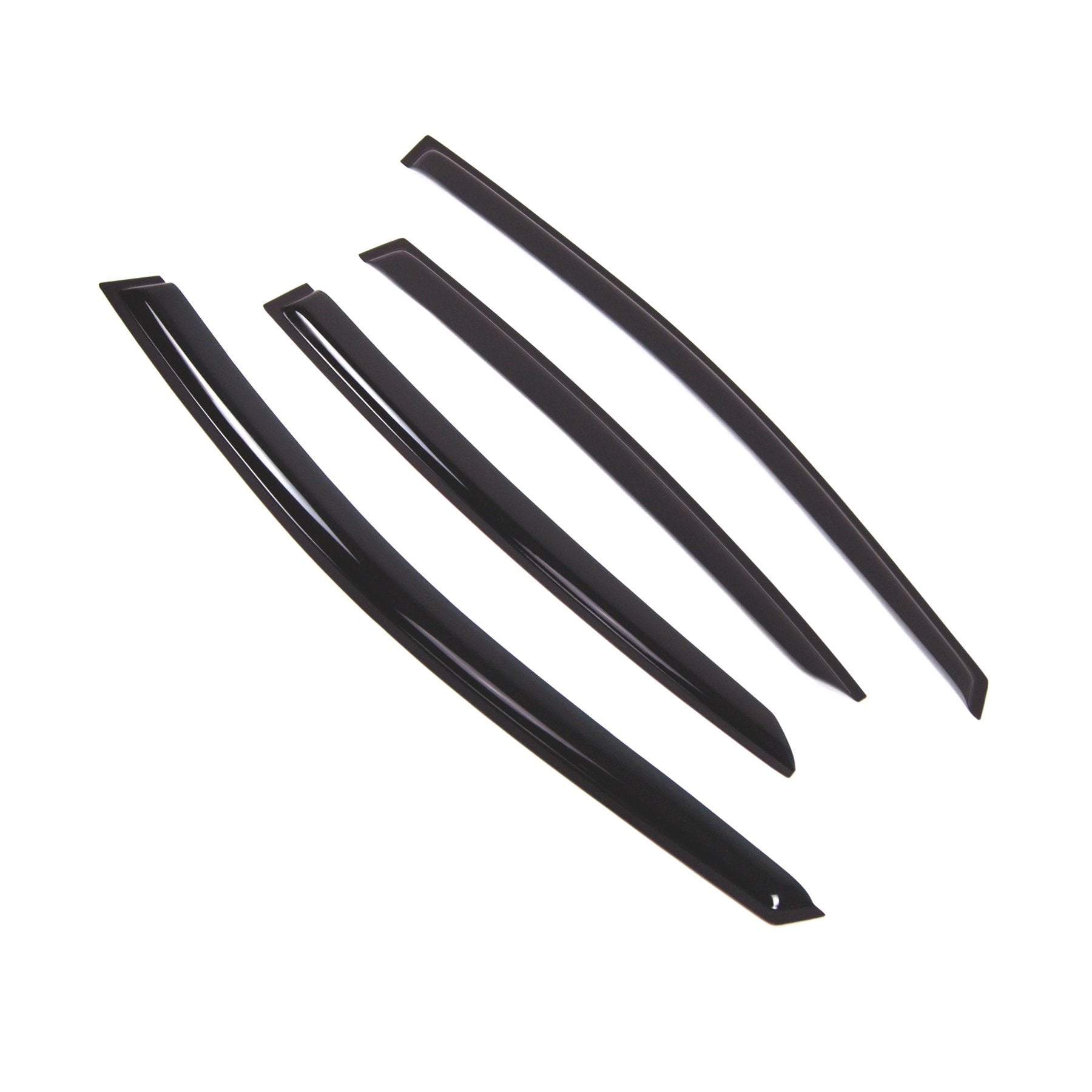 Tuningpros WD2-812B Dark Smoke 4 Pcs Set Window Visor (Outside Mount) Deflector Rain Guard Compatible with 2017-2018 Kia Forte S