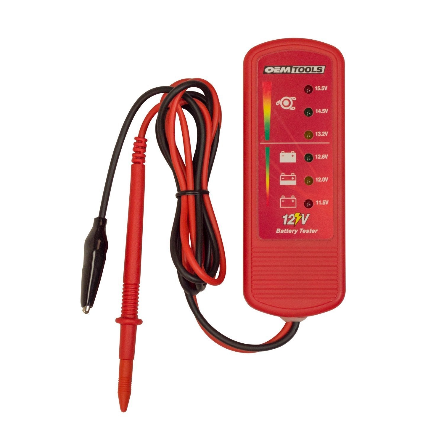 OEMTOOLS 24367 12V Battery Tester, Portable Car Battery Checker, Test Battery and Alternator Health in Trucks, RVs, Golf Carts, 