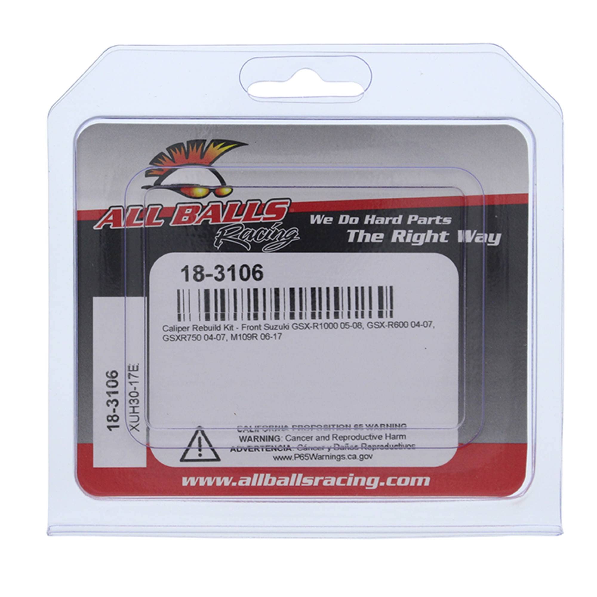 New All Balls Racing Front Caliper Rebuild Kit 18-3106 Compatible With/Replacement For Suzuki M109R 17
