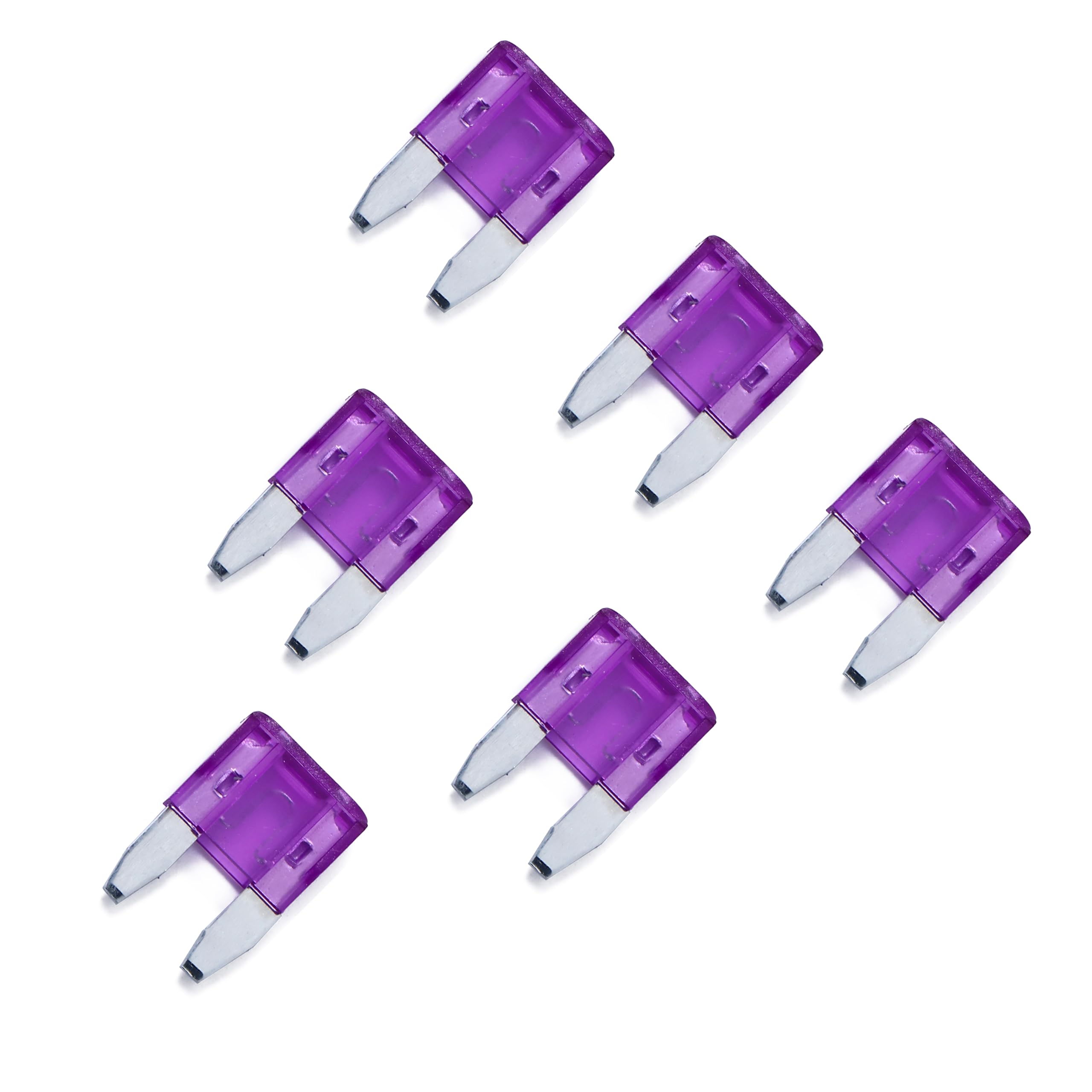 JESUNK 100 Pack Auto Fuses 3 AMP Mini Blade Style Fuses 32V Purple Short Circuit Protection