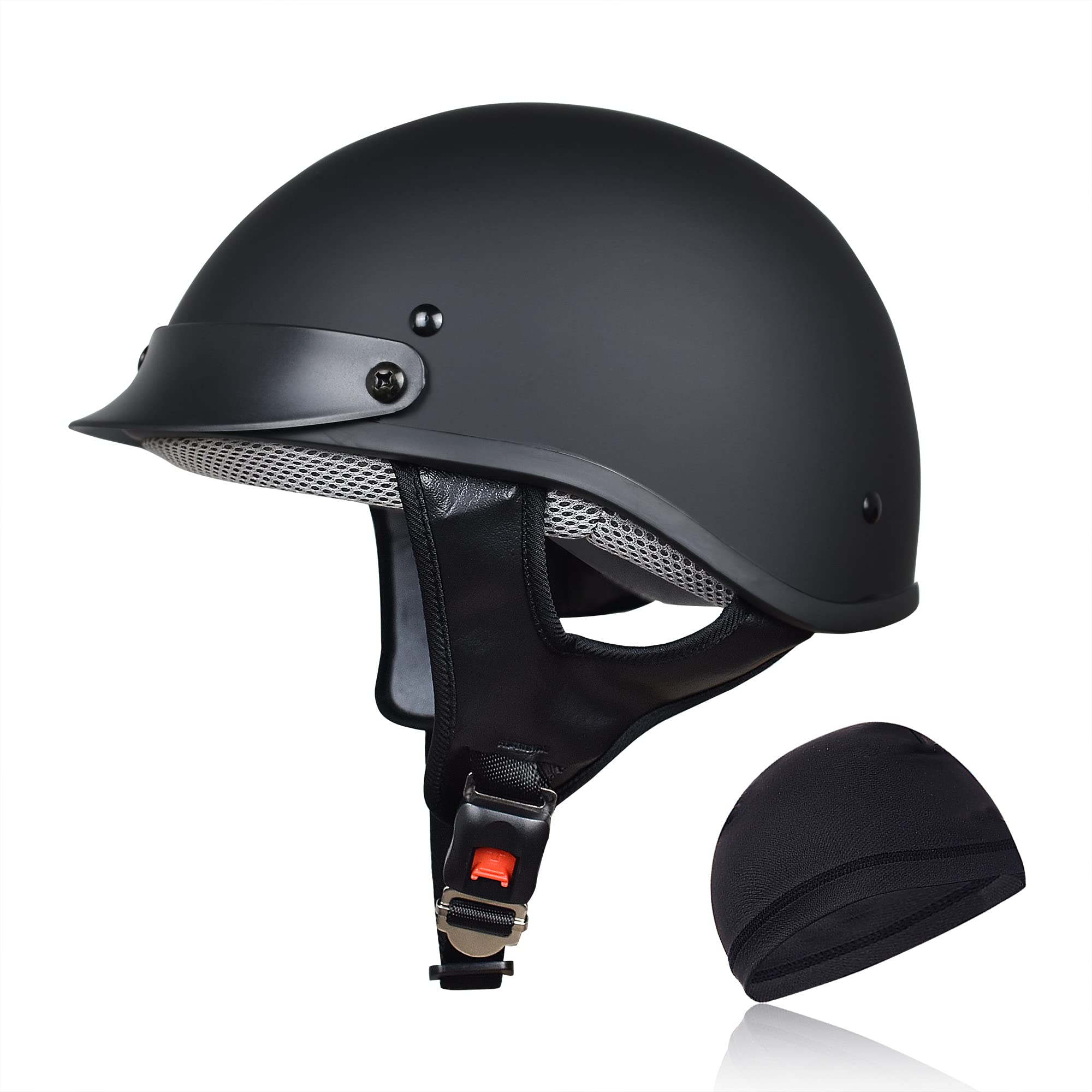 CHCYCLE Helmets for Adults Motorcycle Half Helmet Casco para Motocicleta for Women Men DOT Approved Cycling Motocross (Large, Ma