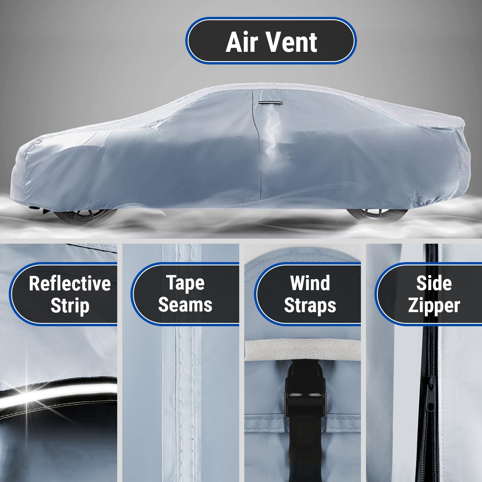 Icarcover Fits: [Pontiac Firebird] 1969 Premium Full Car Cover Waterproof All Weather Resistant Custom Outdoor Indoor Sun Snow S
