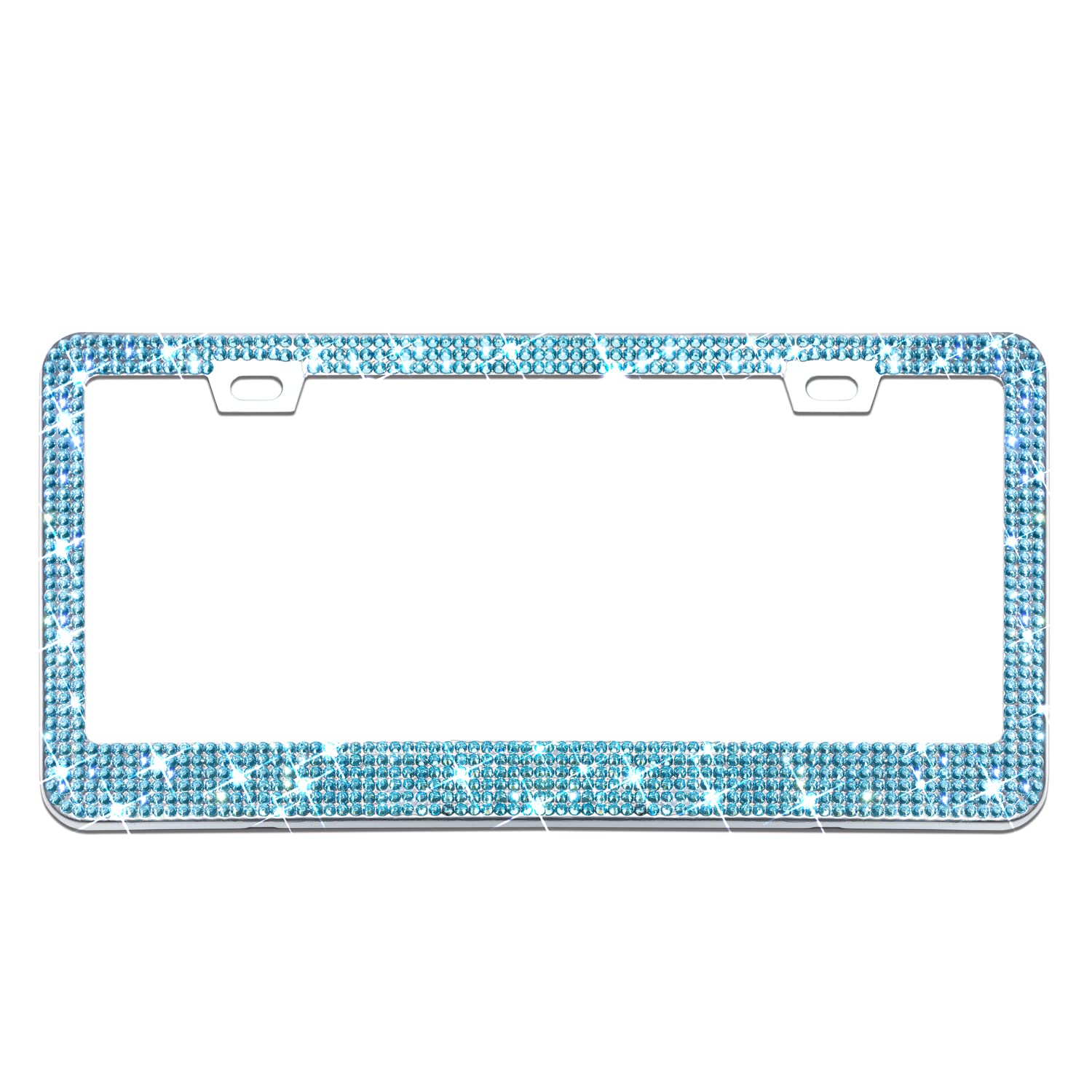 Bling Rhinestone License Plate Frame For Women 2Pc,Diamond Sparkly License Plate Frames Stainless Steel Frames & Over 1200 Pcs F