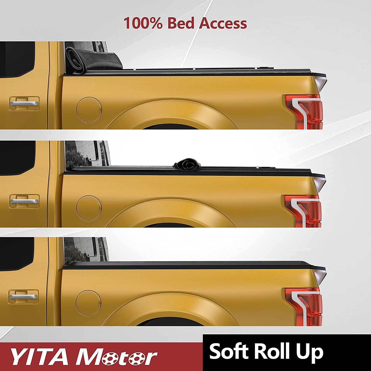 Yitamotor Soft Roll Up Truck Bed Tonneau Cover Compatible With 2005-2025 Nissan Frontier(No M  Xico), Fleetside 5 Ft Bed