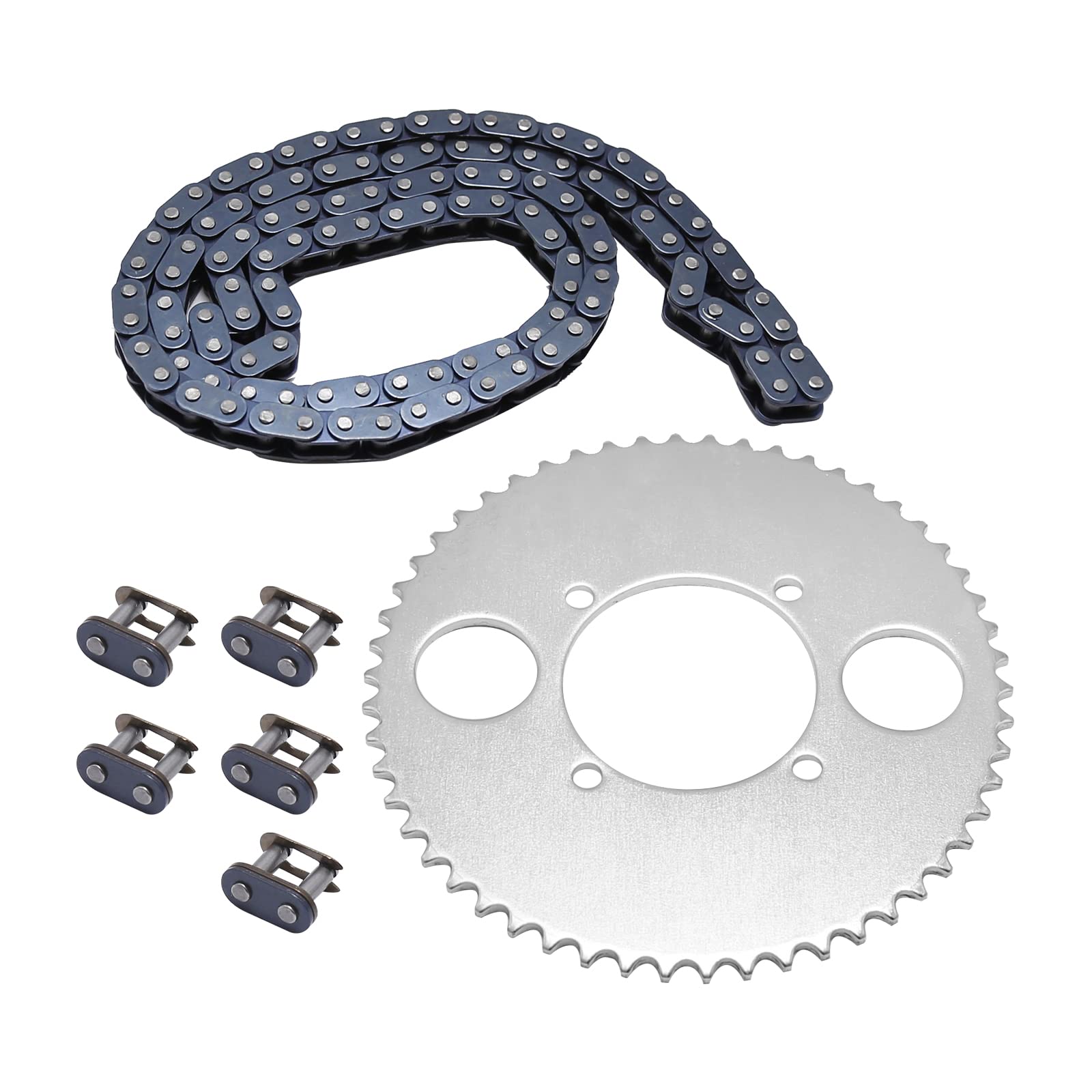 DUZFOREI T8F 54T Tooth Rear Sprocket with T8F 116 Links Chain and Master Link for 47cc 49cc 2-Stroke Engine Motor Chinese Kids M