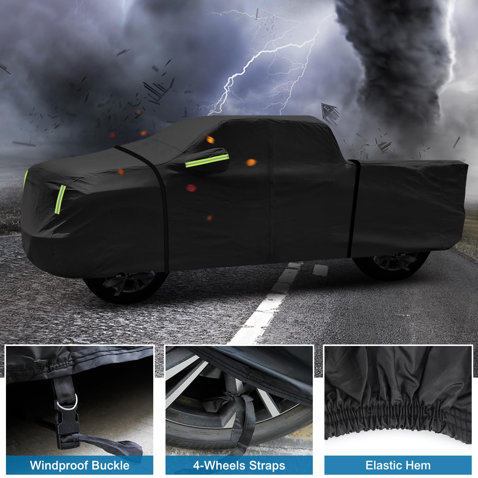 for Tacoma Double Cab 5-ft.Truck Cover,Outdoor Car Covers with Driver Side Zipper Windproof Heavy Duty Protection for 2016-2023