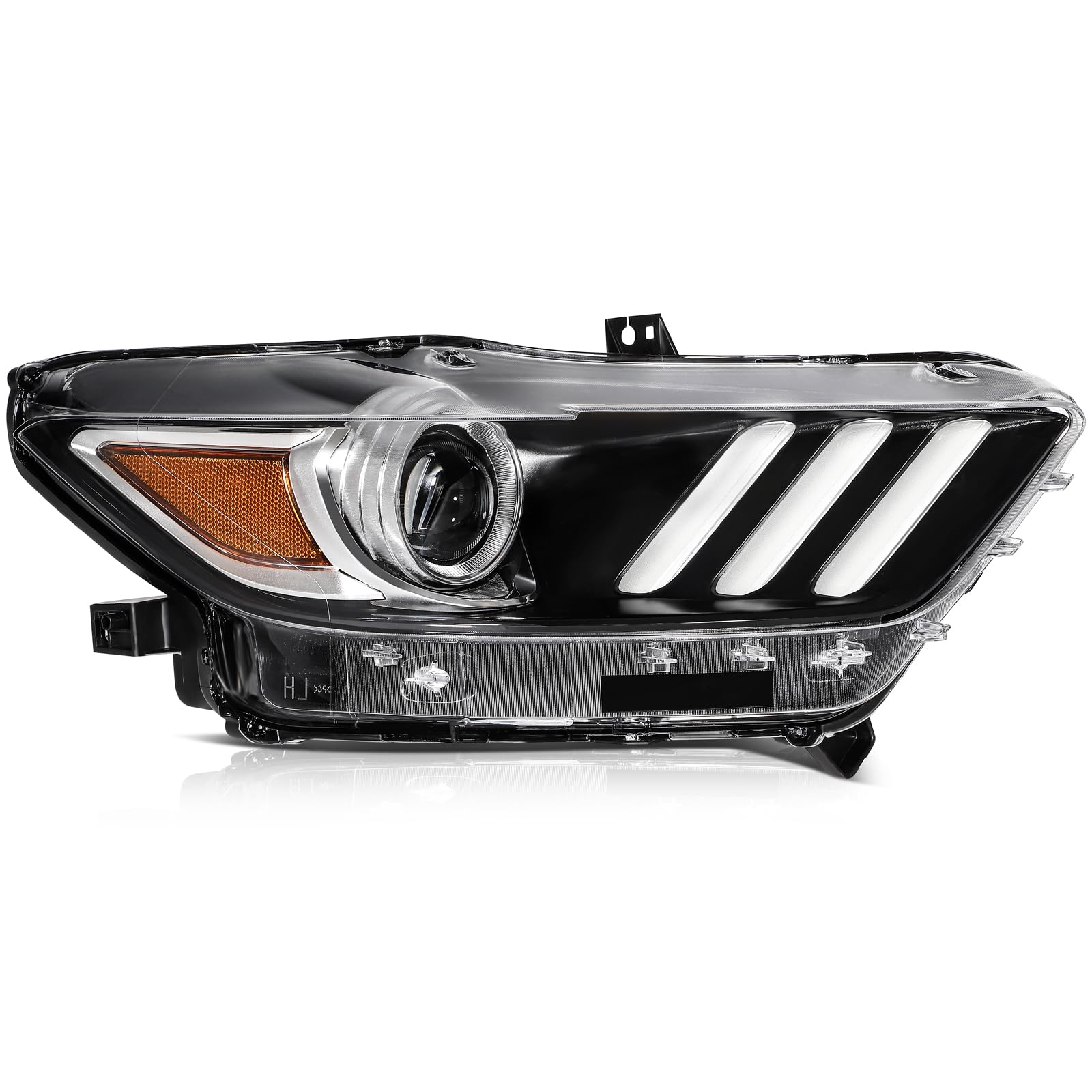 LBRST Headlights Fit 2015-2020 for Mustang Driver & Passenger Side Headlight Assembly Amber Reflector FO2518124