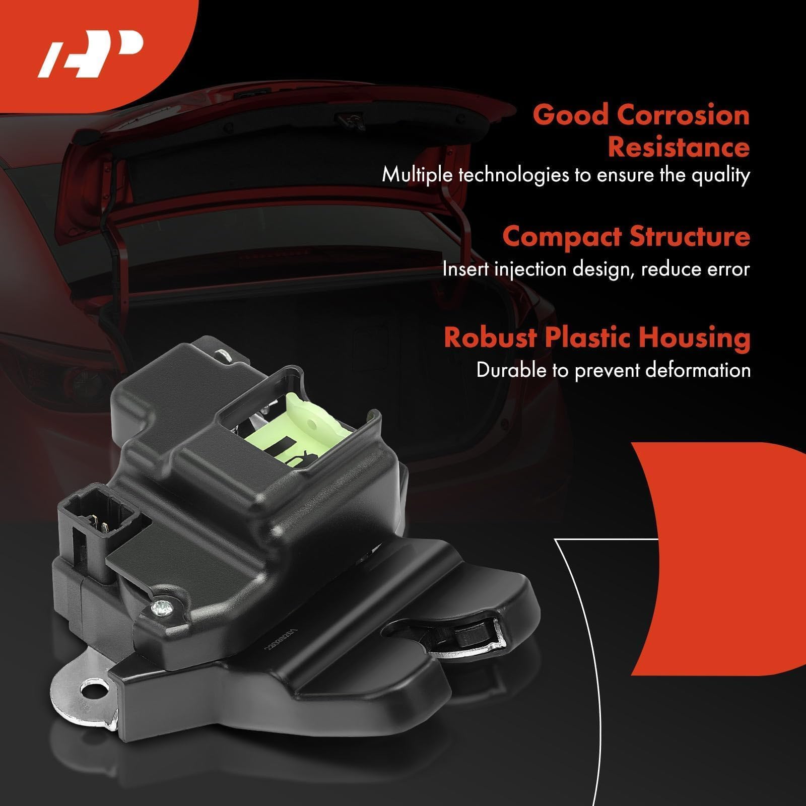 A-Premium Rear Door Lock Latch Actuator Compatible with 2012 2013 2014 2015 2016 2017, Sedan, Without Keyless Entry, Door Lock L