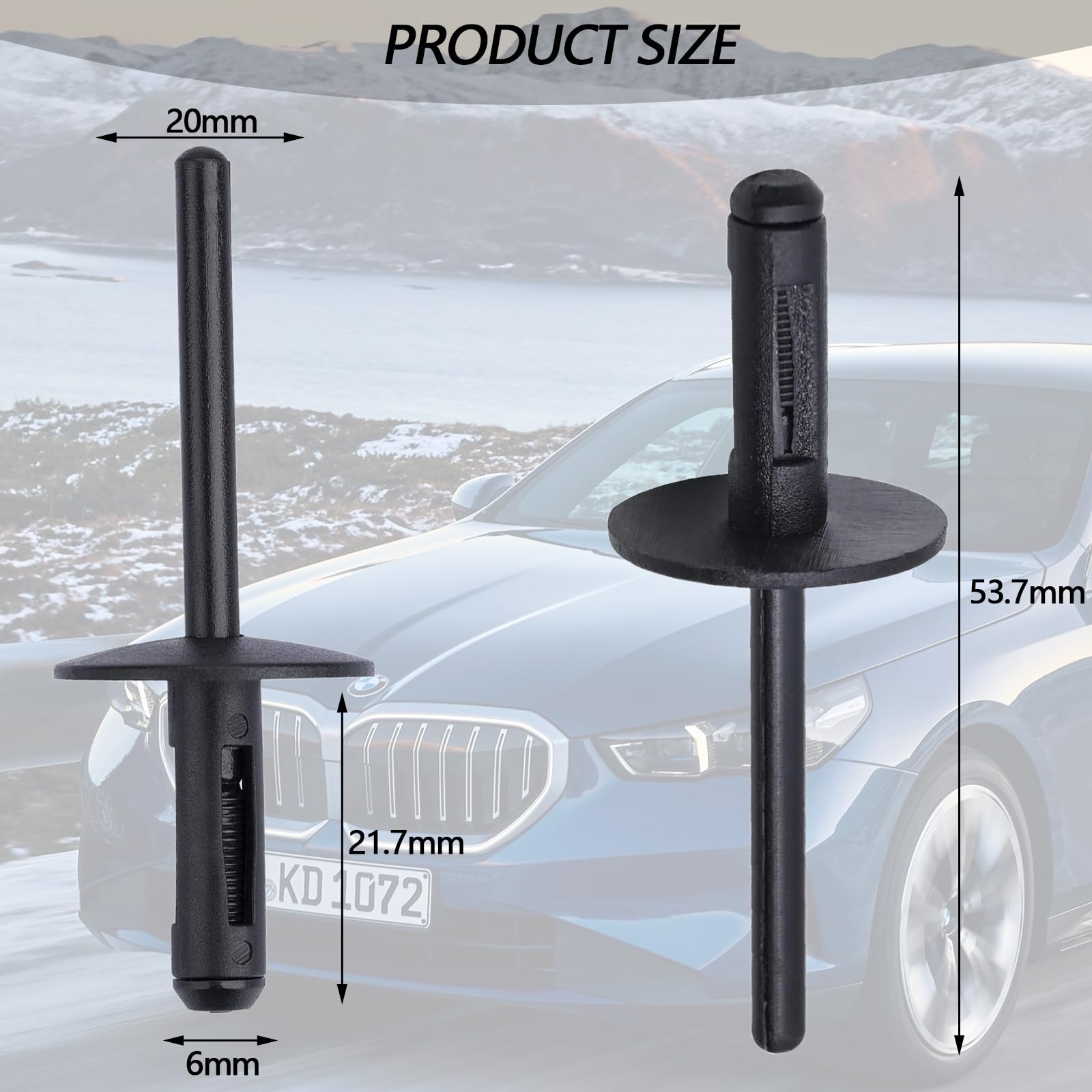 140Pcs Nylon Pop Rivets, Fender Liner Bumper Cover Wheel Arch Trim Cover Nylon Expanding Rivets For Bmw 51777171004 X1 X3 X4 X5