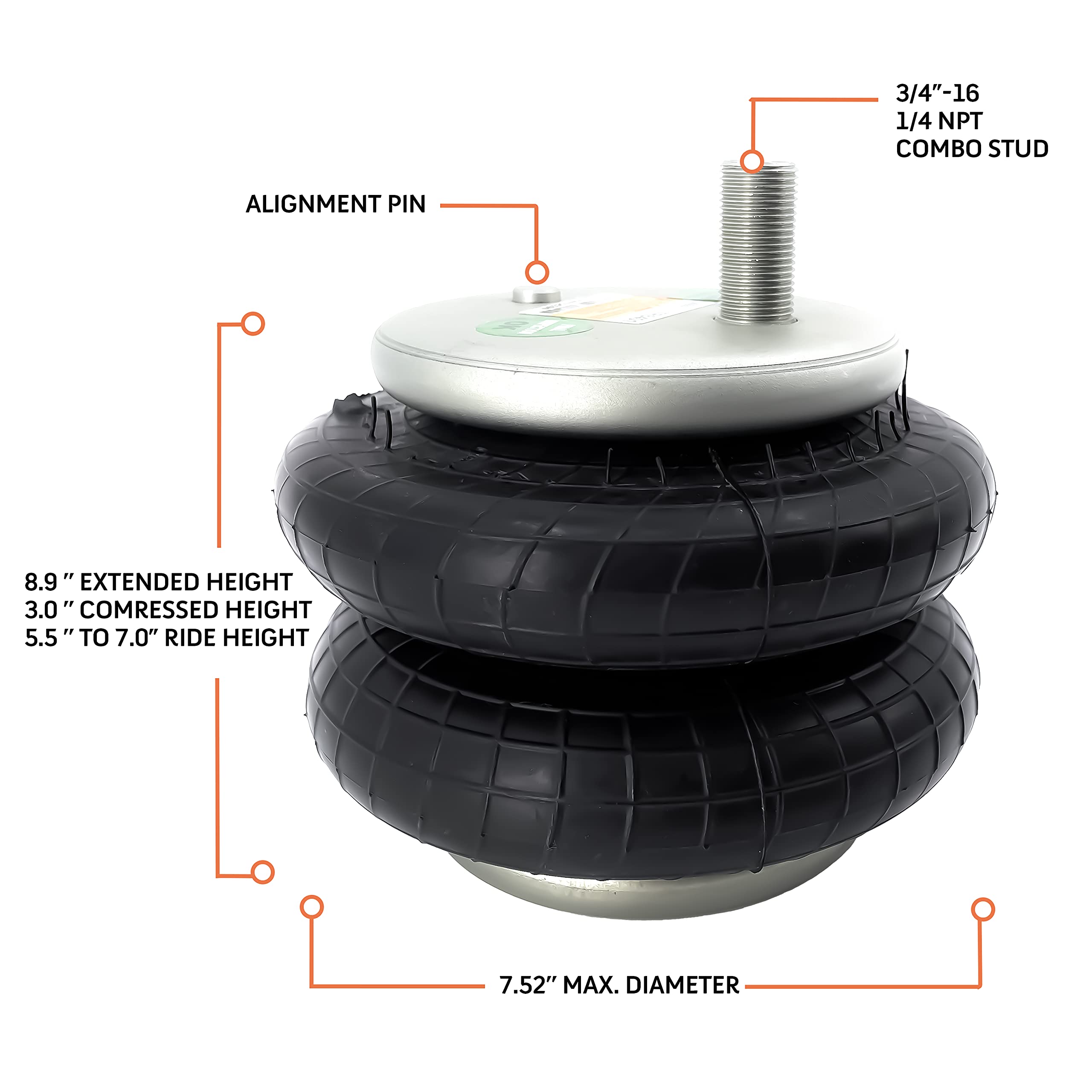 Torque 6401 Air Bag Replacement For 6401 Firestone Ride Rite Air Bags And Torque Airbag Suspension Kits (Replaces Firestone 6401