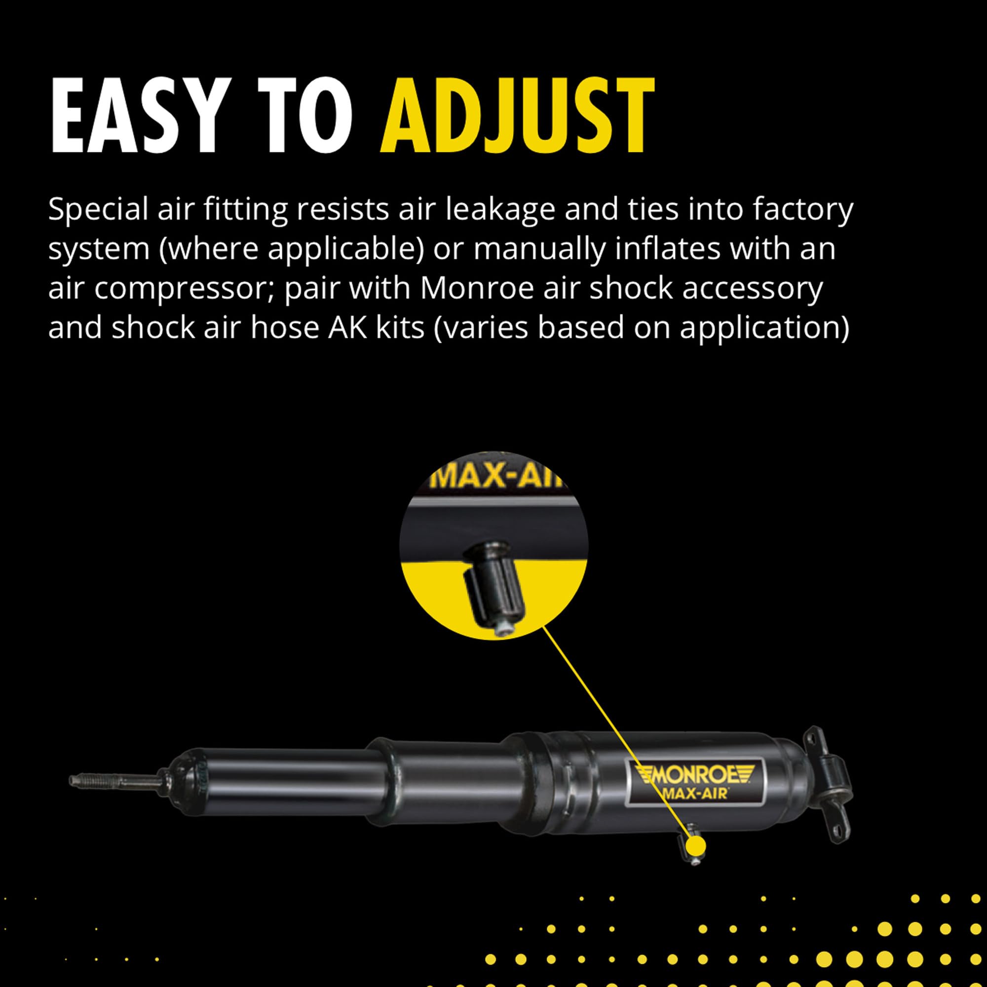 Monroe Max-Air Ma830 Air Adjustable Air Shock Absorber Pack Of 2 For Chevrolet Tahoe