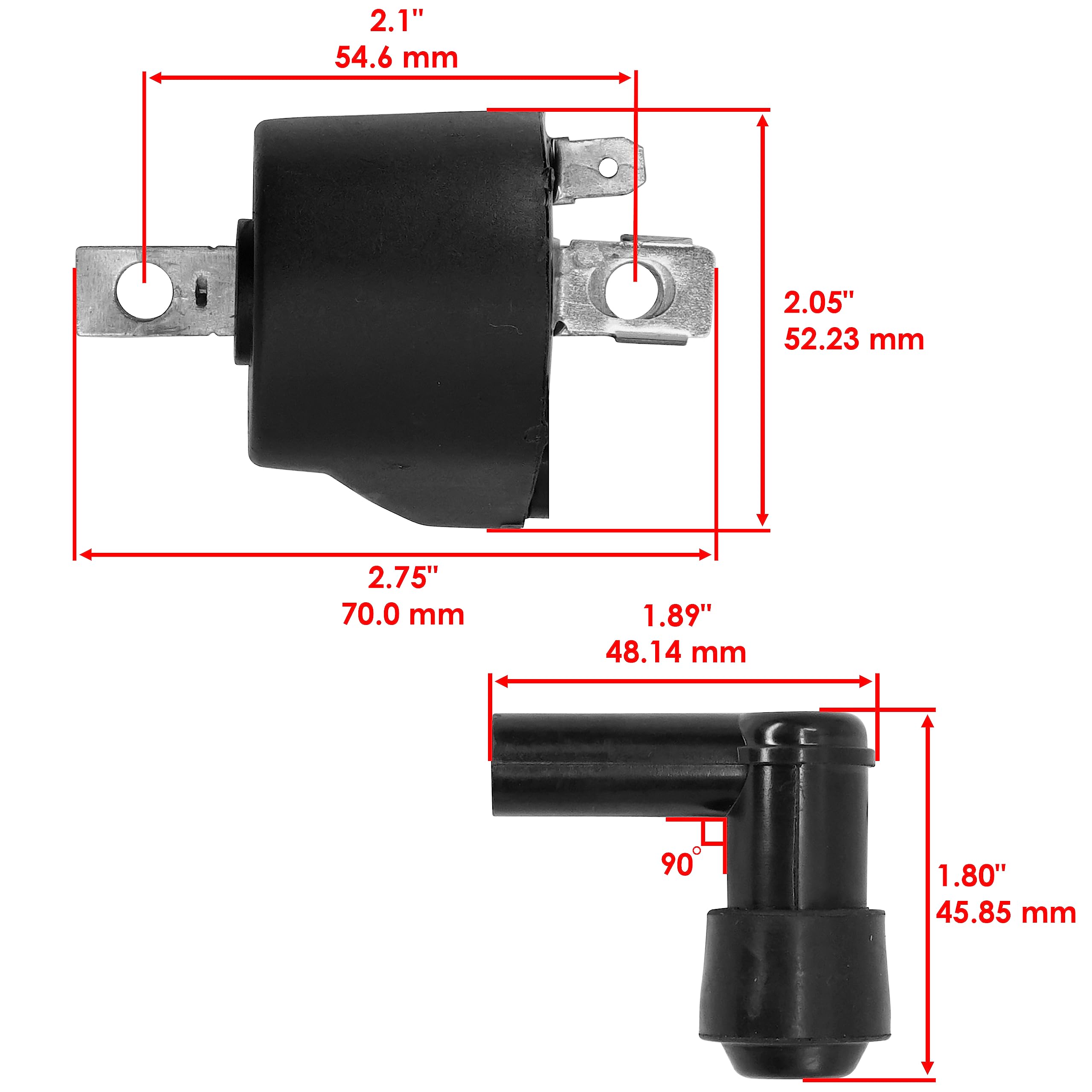Caltric Ignition Coil Compatible With Polaris Big Boss 400L / Scrambler Sport Sportsman 400 / Trail Blazer 250 400 / Trail Boss