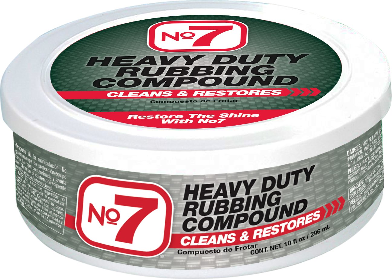 No.7 Heavy Duty Rubbing Compound - Case of 12 x 10 Fl Oz - Cleans and Restores - Removes Deep Scratches and Stains - Restores Sh