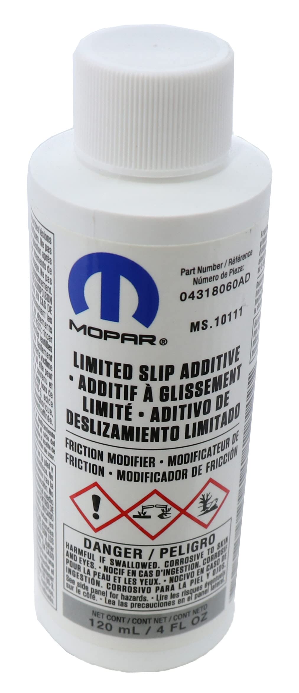 Chrysler Genuine Mopar Limited Slip Additive 4 oz Synthetic Fluid 4318060AB White