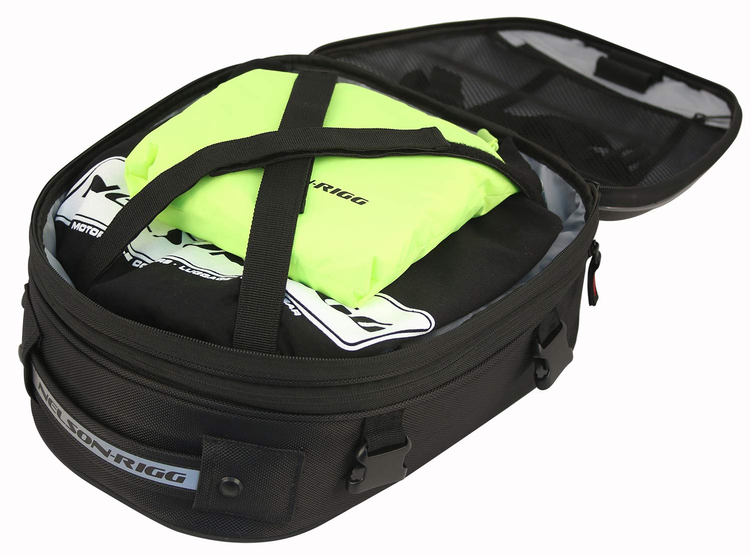 Nelson-Rigg CL-1060-S2 Black Commuter Sport Motorcycle Tail Bag - UltraMax Material, Durable Design