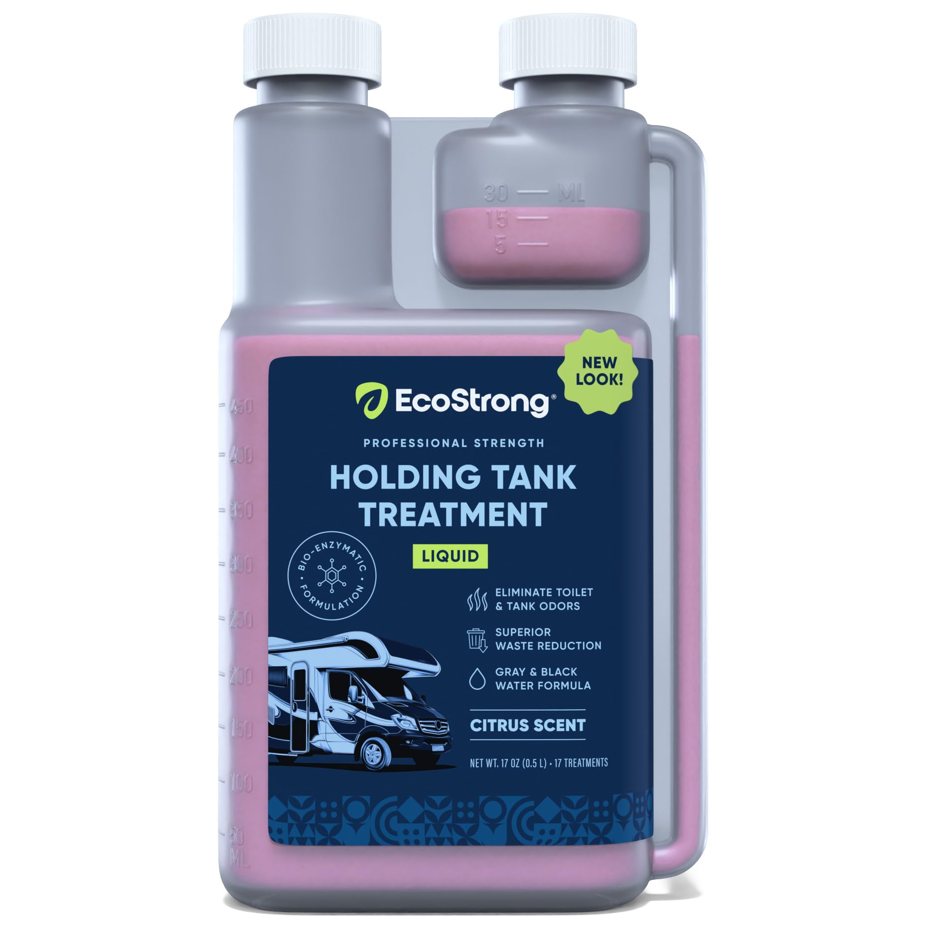 Eco Strong RV Toilet Treatment | RV Black Tank Treatment | RV Holding Tank Digestor, Odor Eliminator, and Cleaner | Perfect for 