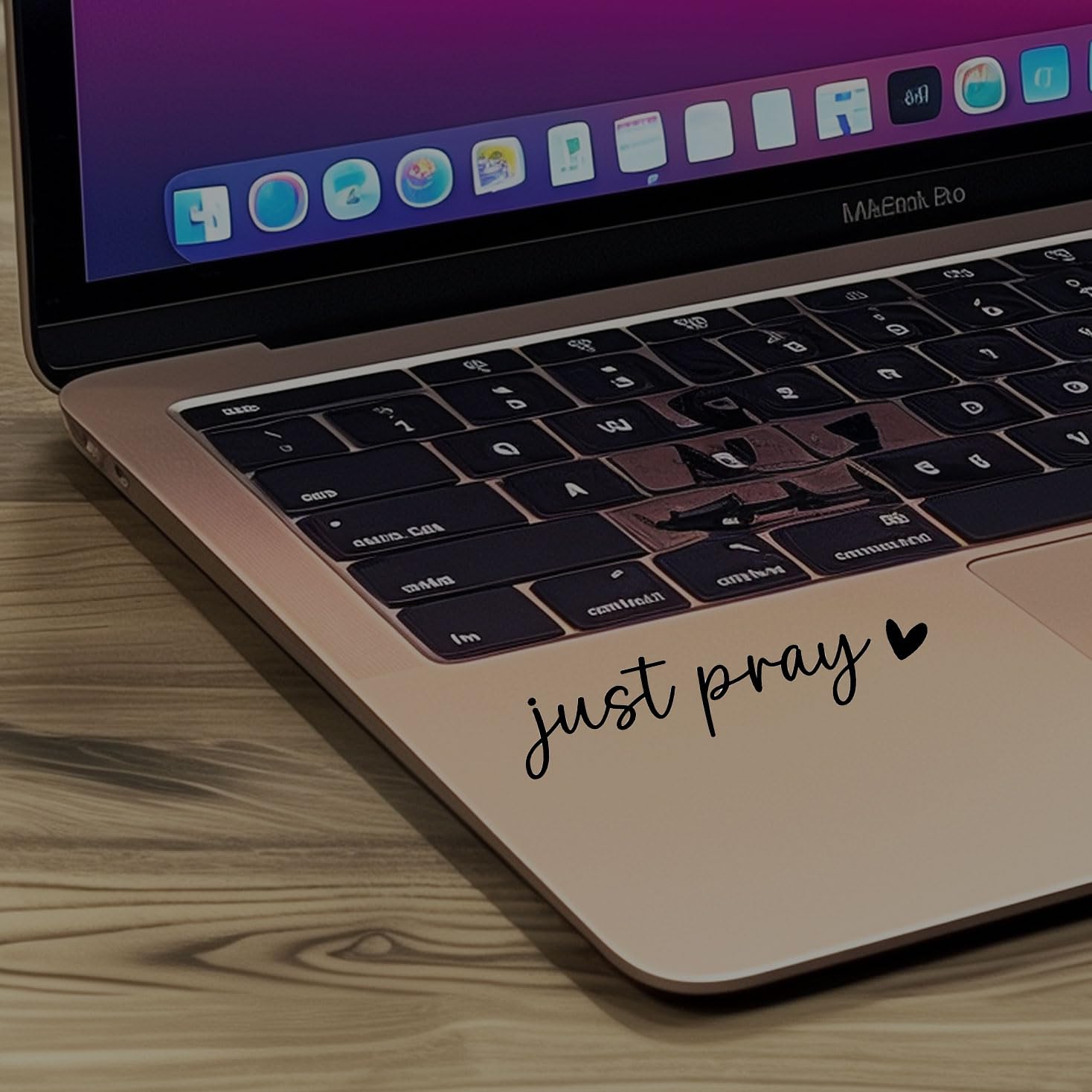WCDHOR Just Pray Rearview Mirror Decal Sticker - Black Vinyl Affirmation for Water Bottles, Laptops, Bumpers, Tumblers - New Car Decor