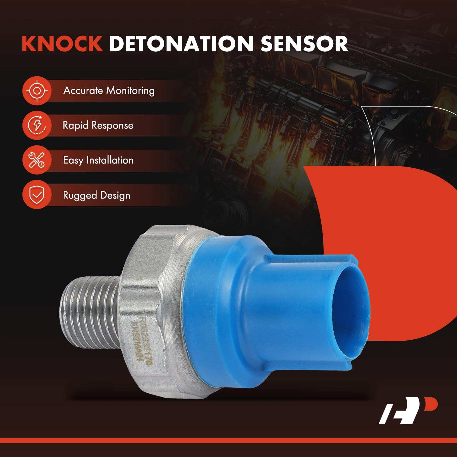 A-Premium Knock Detonation Sensor Compatible With Acura Rl 1996-2004 3.5L & Honda Civic 1996-2000 1.6L, Replace# 30530-P2M-A01,