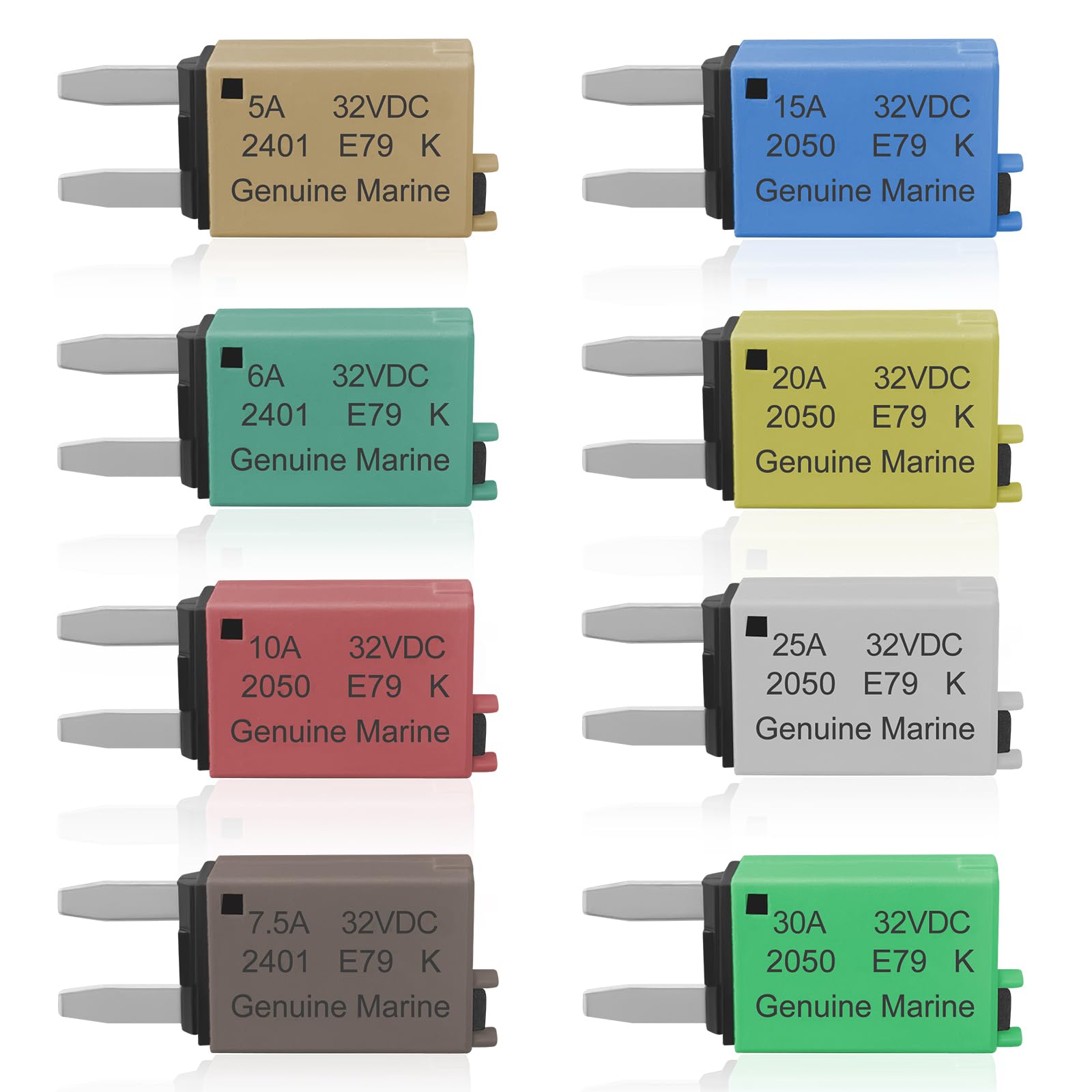 ATM Manual Resettable Fuse Low Profile Mini Blade Fuses 5A 6A 7.5A 10A 15A 20A 25A 30A Amp Automotive Circuit Breaker Fuses Rese