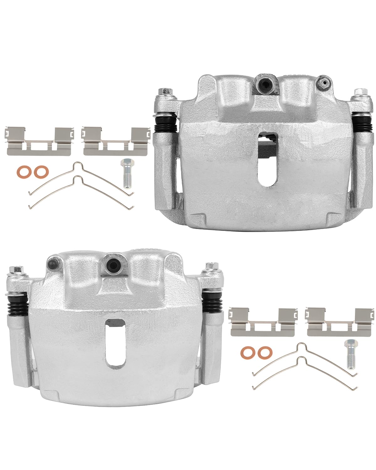 cciyu 18B4861 18B4860 Front Left & Right Disc Brake Calipers Assembly with Bracket For Ford For F-150 2004-2005 For Ford For Lob