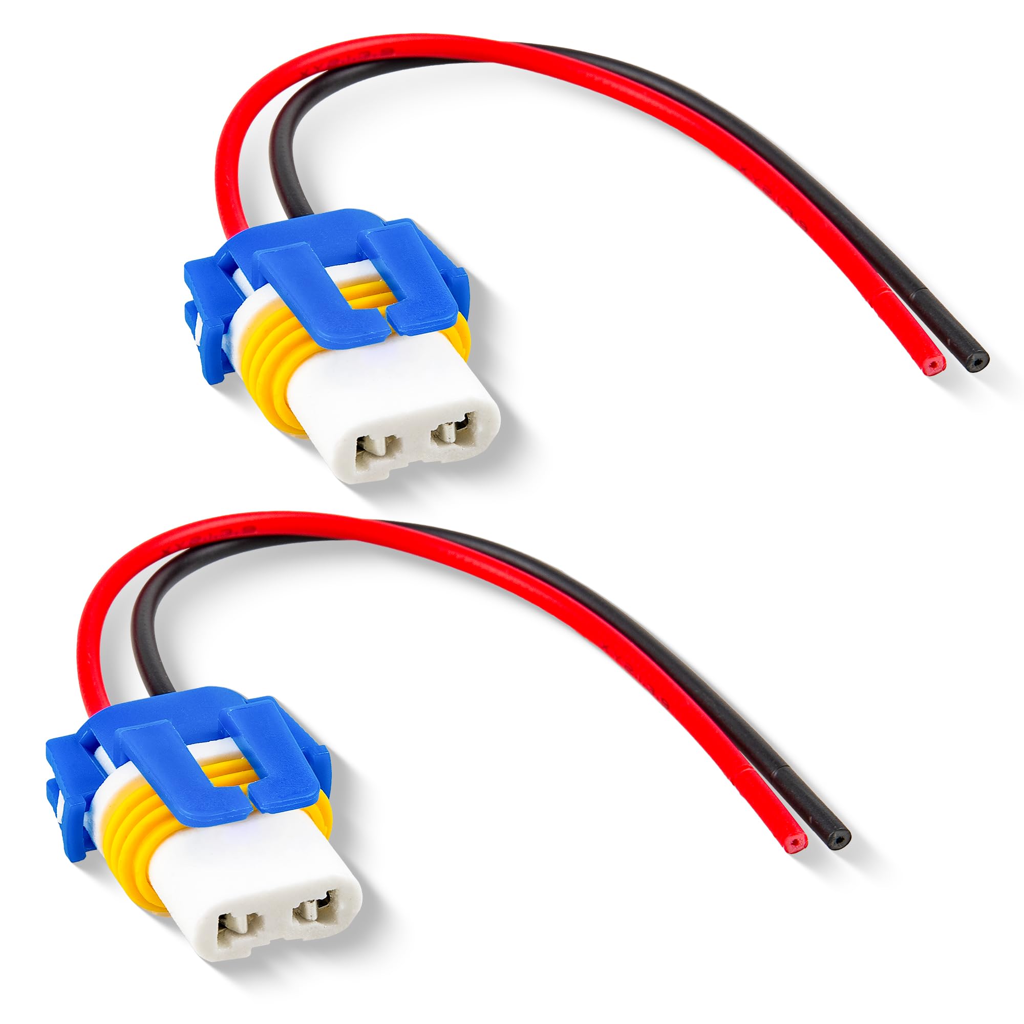 RED WOLF 9005 9006 HB3 2 PIN Female Wiring Ceramic Socket Fit For Toyota GM Ford Chevy Hyundai Chrysler Kia Honda Headlight Fog 