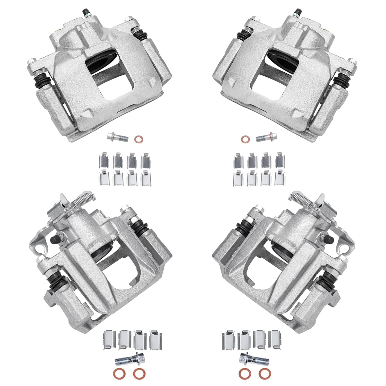 Detroit Axle - 4pc Brake Calipers for 2008-2012 Chrysler Town & Country Dodge Grand Caravan 2009-2012 VW Routan 2012 Ram C/V Dis