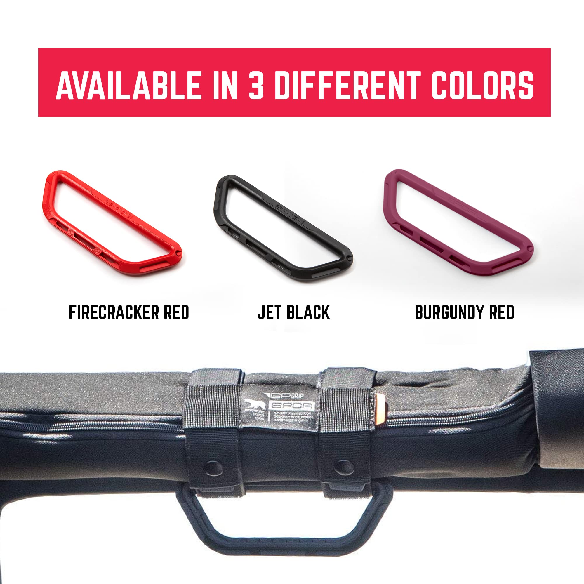 Gp Grip Universal Grab Handle, Nylon Sturdy Grip Straps, Fits All Truck Roll Bar Dia From 1-5.5 Inches, For All Wrangler Models,