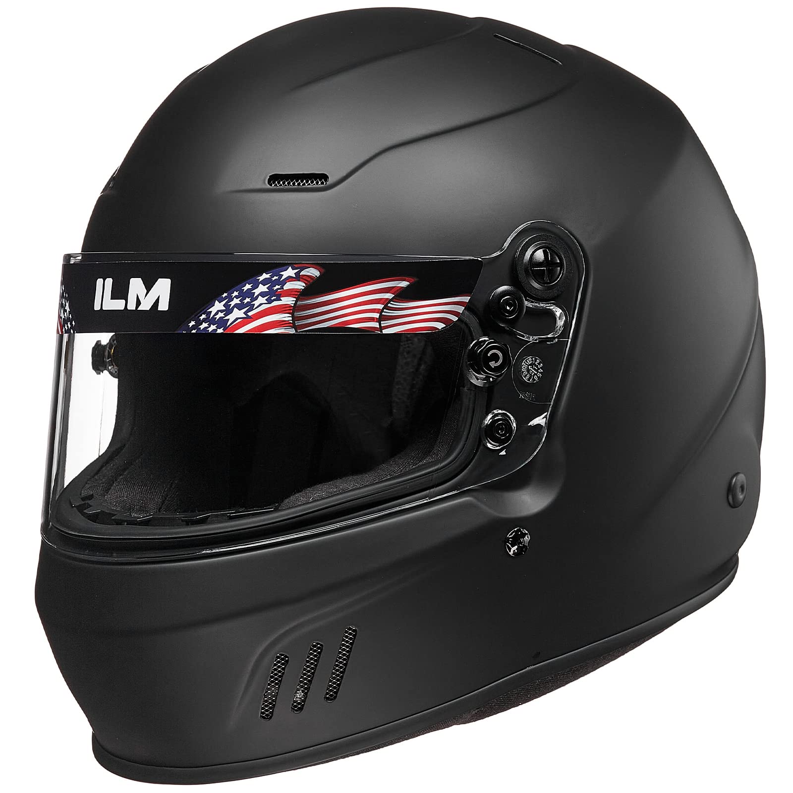 ILM Snell SA2020 Full Face Auto Car Racing Helmets for Men and Women Model 760(Matte Black, 2XL)