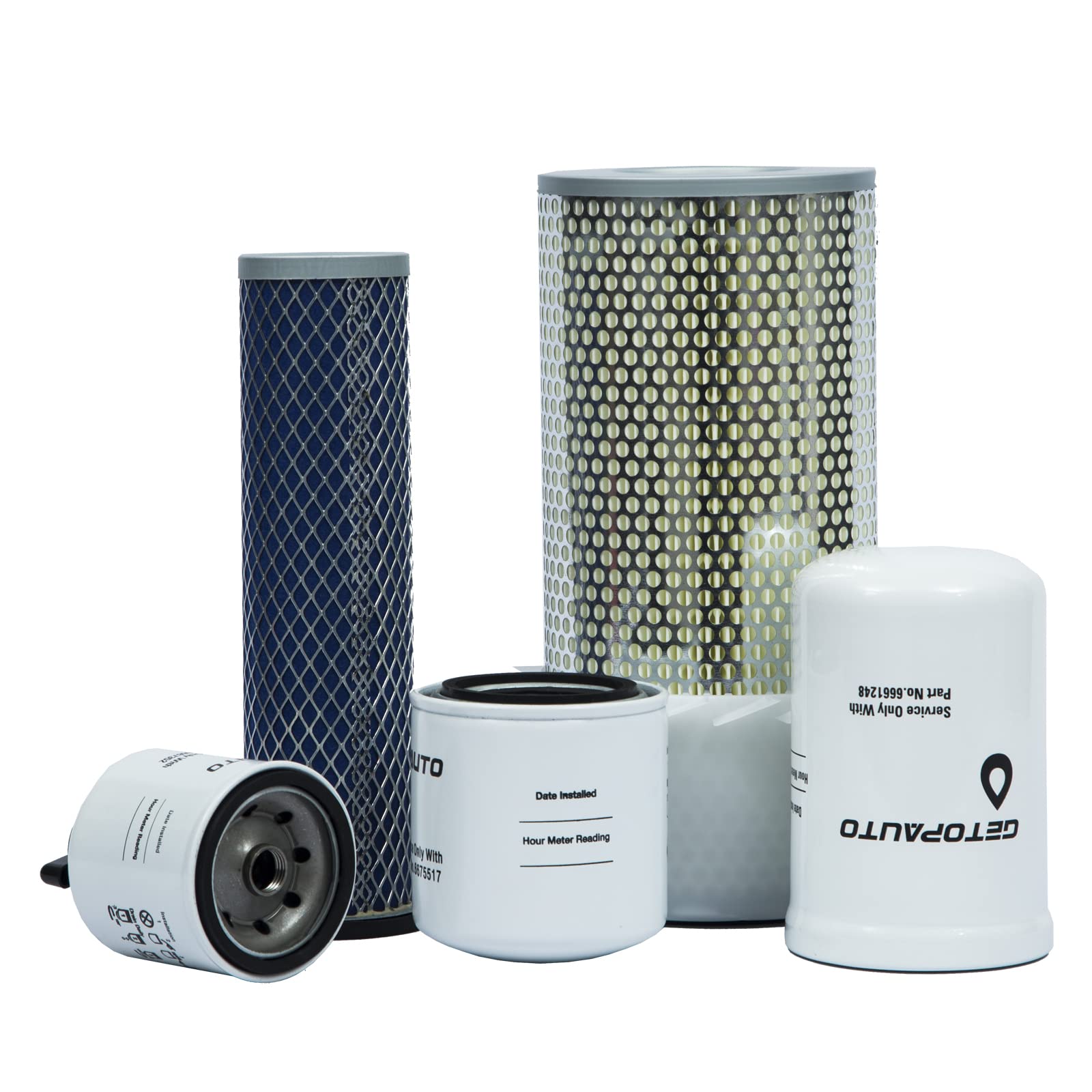 Getopauto 6675517 6667352 6661248 6598362 6598492 Filter Kit Compatible With Bobcat Skid Steer Loader 743 751 T140 T180 T190 S13